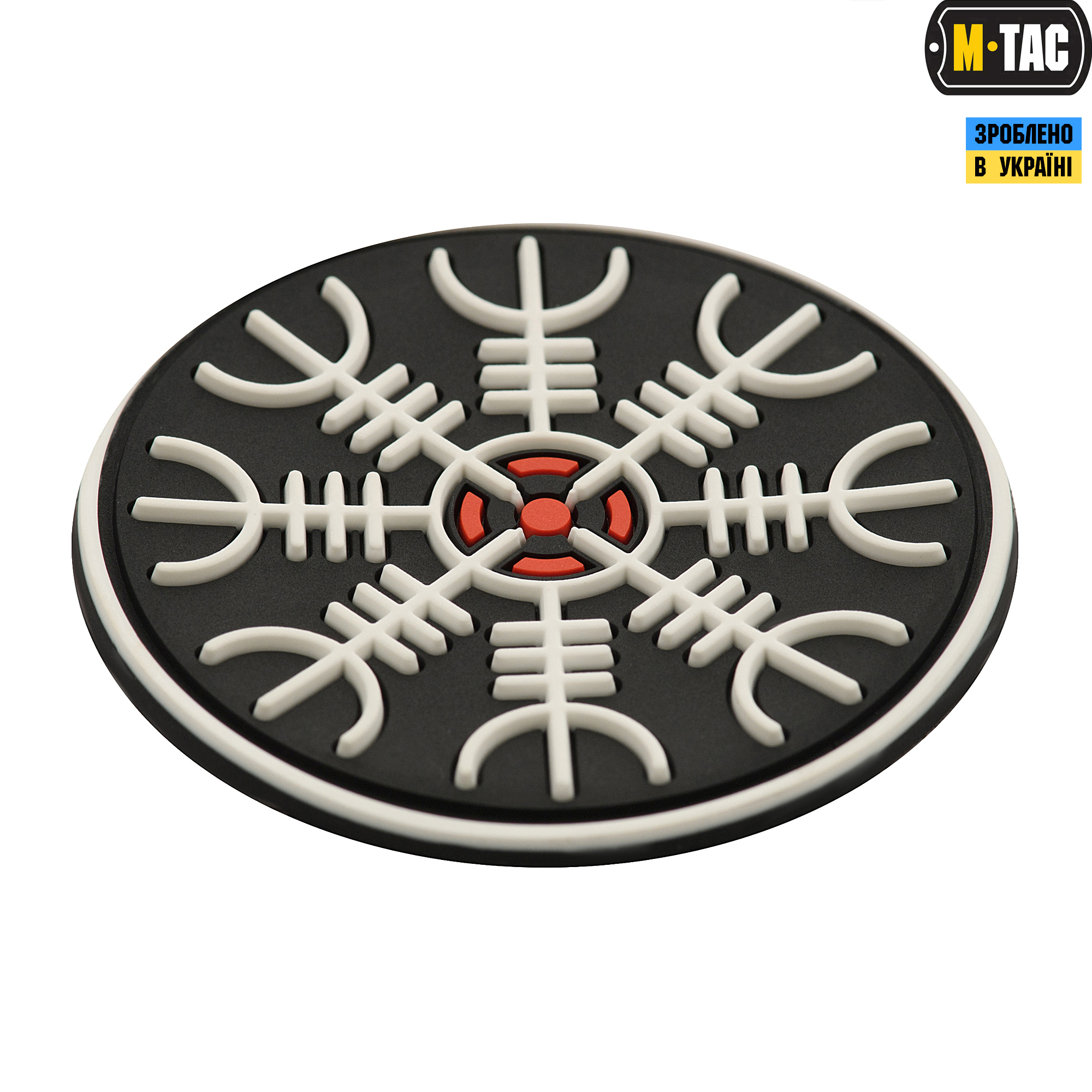 M-Tac нашивка Шлем Ужаса PVC Black/White — 3