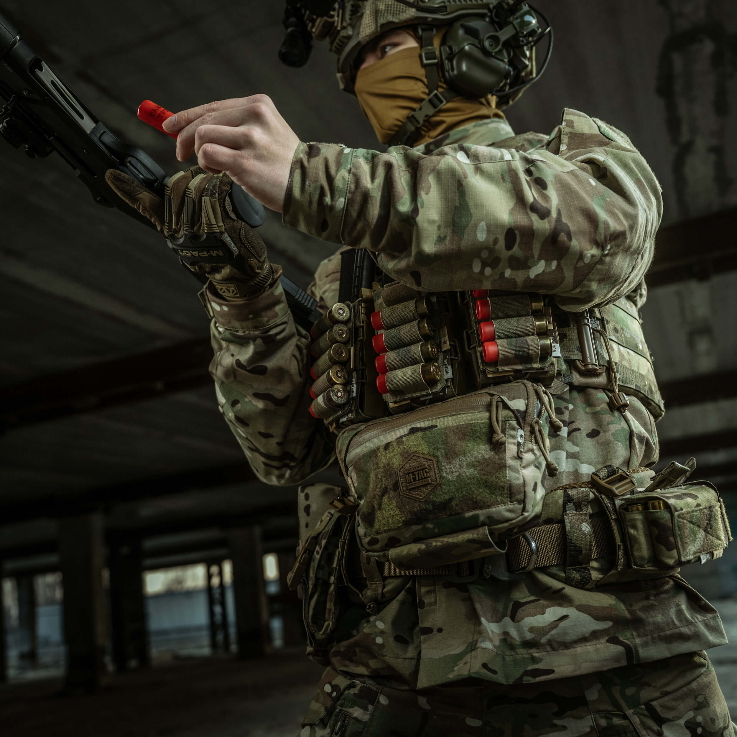 M-Tac патронташ на липучке для патронов 12 калибра Multicam — 28