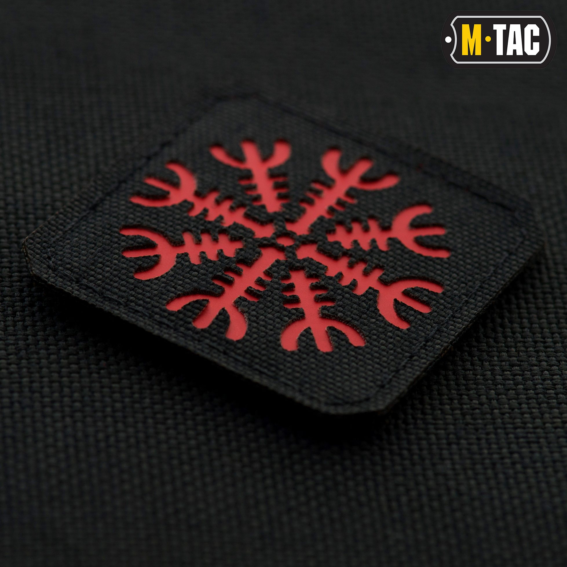M-Tac нашивка Шлем Ужаса Laser Cut Black/Red — 3
