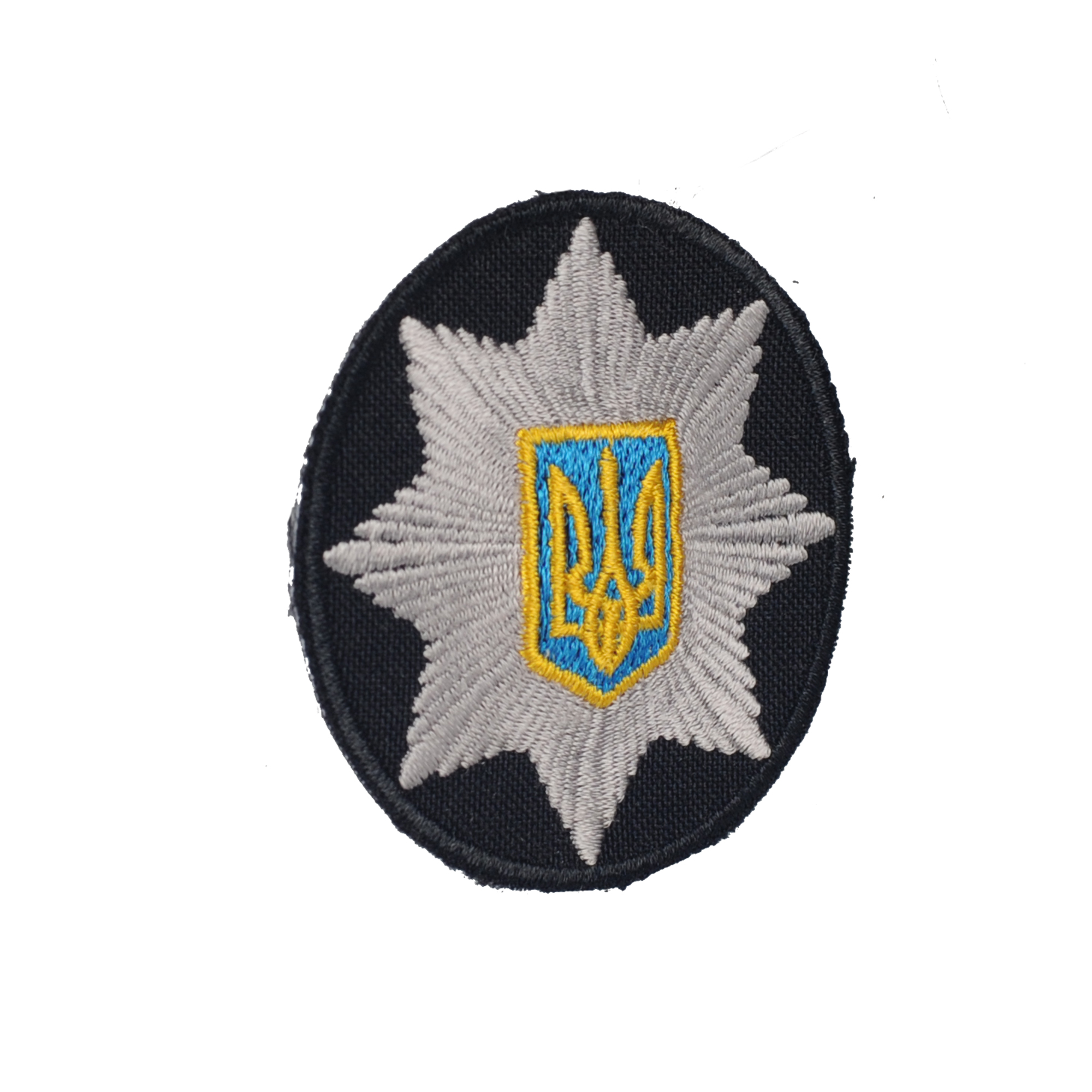 Кокарда Полиция круглая 6 см черная — 4