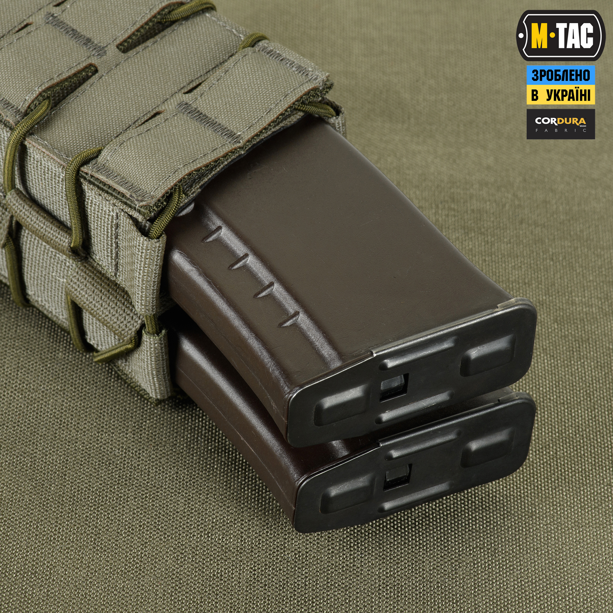 M-Tac подсумок для АК открытый двойной Laser Cut Ranger Green — 11