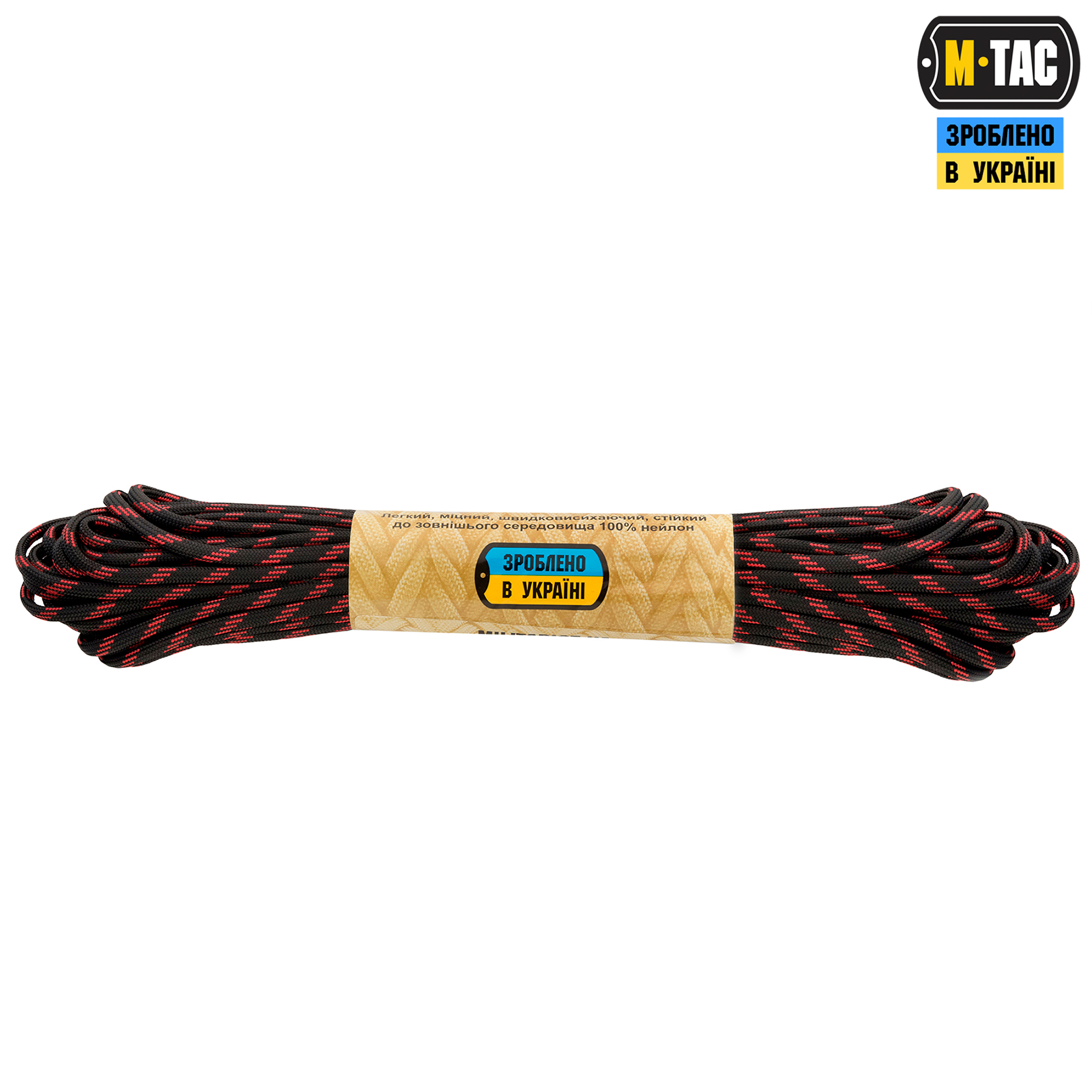 M-Tac паракорд 550 type III 15m Thin Red Line — 3