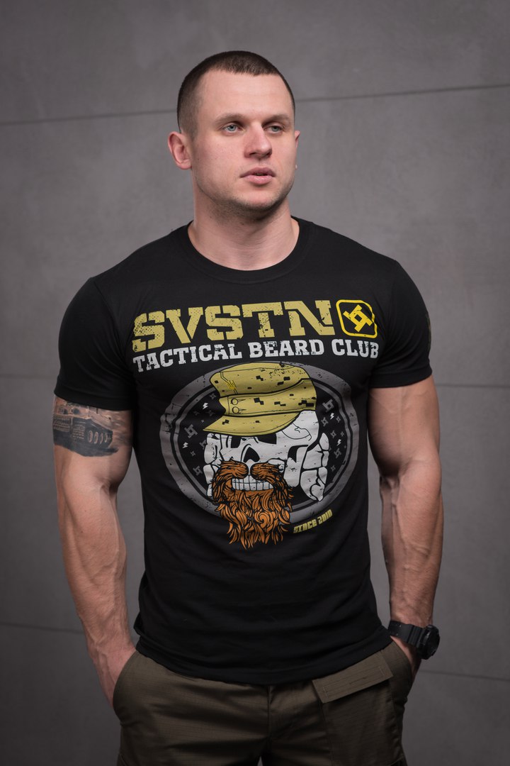 SvaStone футболка Tactical Beard Club чорна