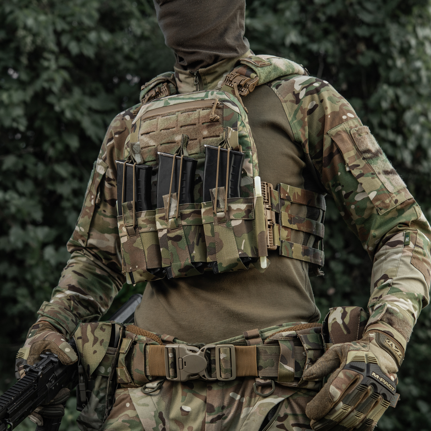 M-Tac передняя панель для плитоноски Cuirass QRS на три магазина Multicam — 9