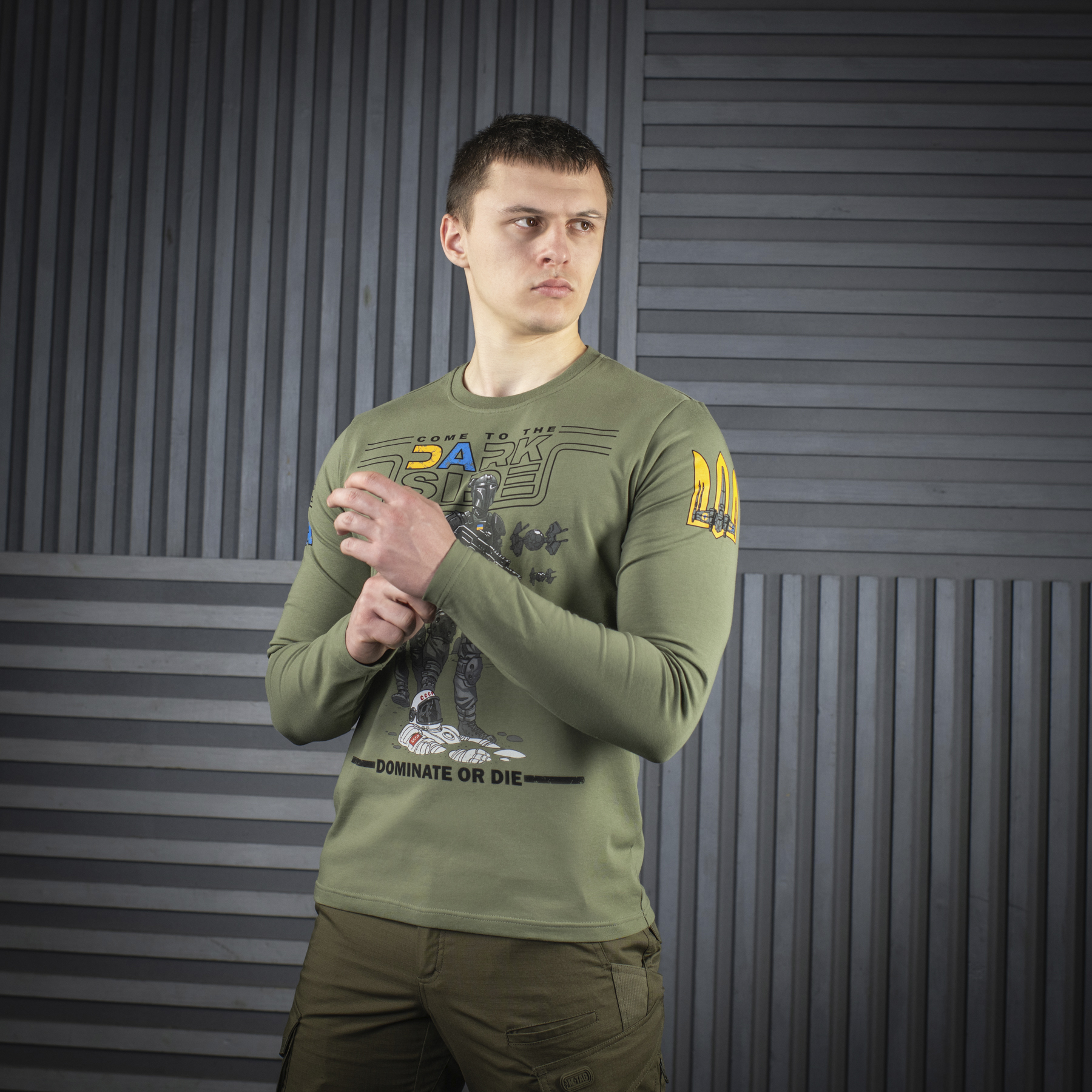 M-Tac футболка UA Side длинный рукав Light Olive — 14
