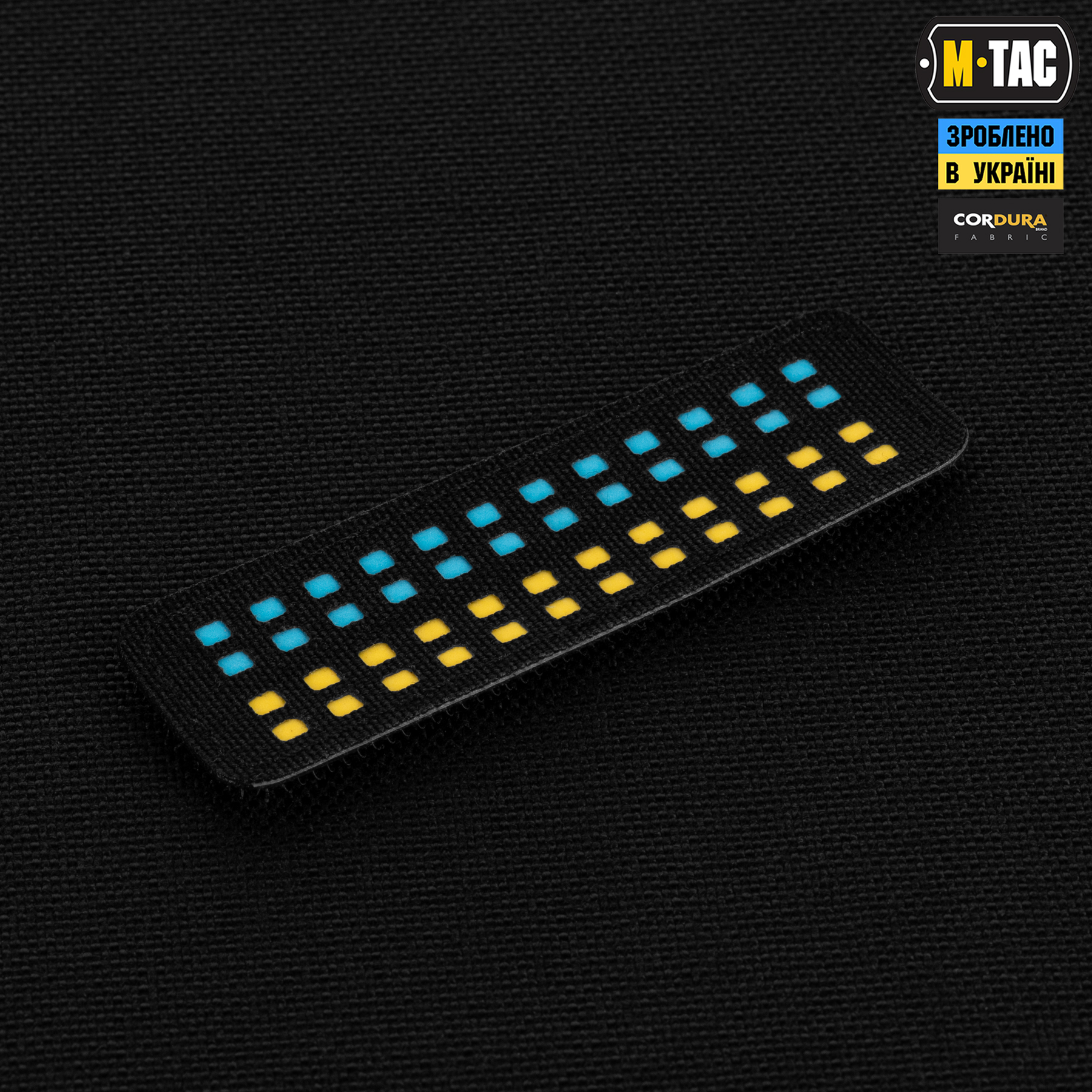 M-Tac нашивка флаг Украины 25х80 Laser Cut Black/Yellow/Blue/GID — 4