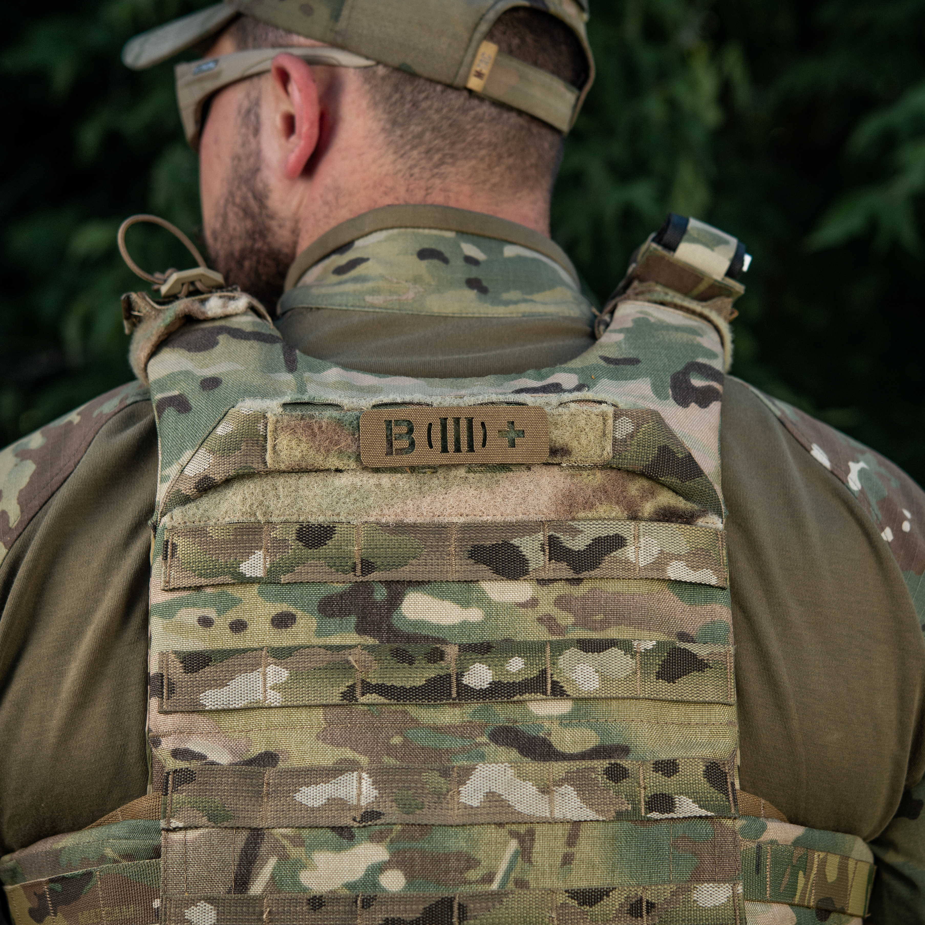 M-Tac нашивка группа крови B (III) + сквозная Laser Cut 25х80 Coyote — 4