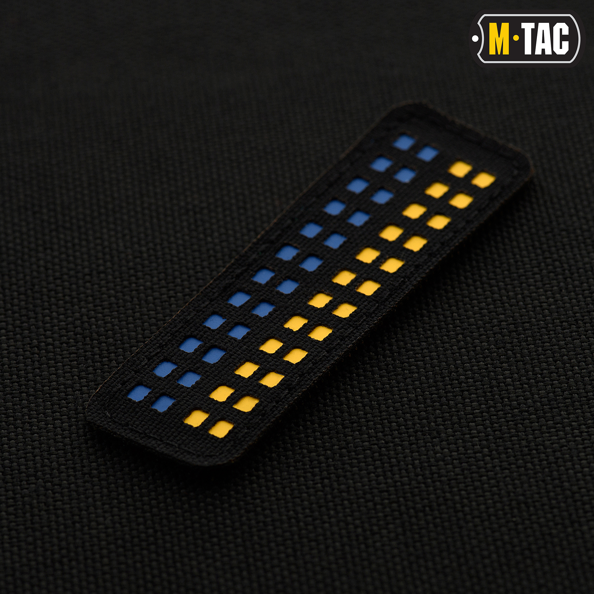 M-Tac нашивка флаг Украины 25х80 Laser Cut Black — 3