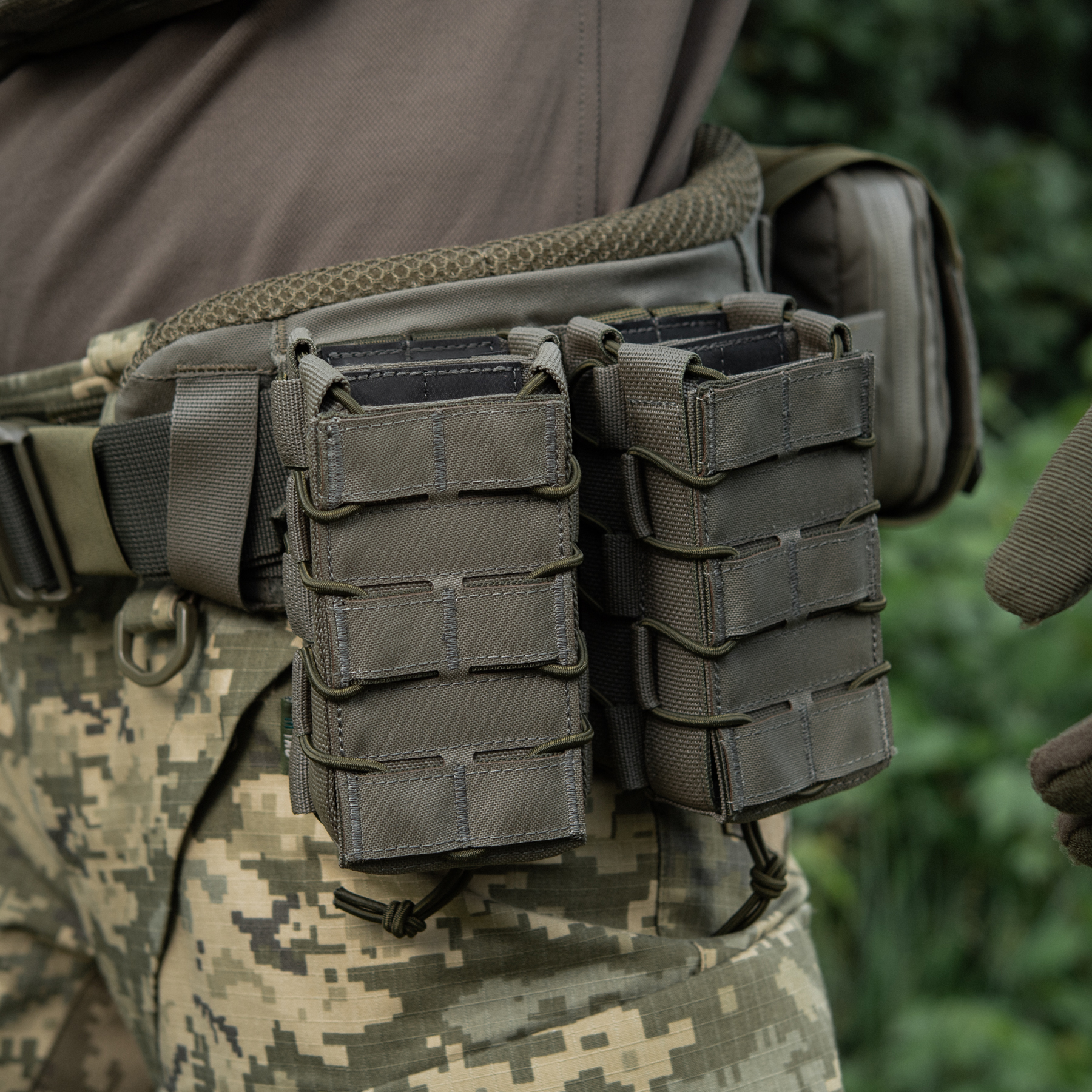 M-Tac подсумок для АК открытый двойной Laser Cut Ranger Green — 18
