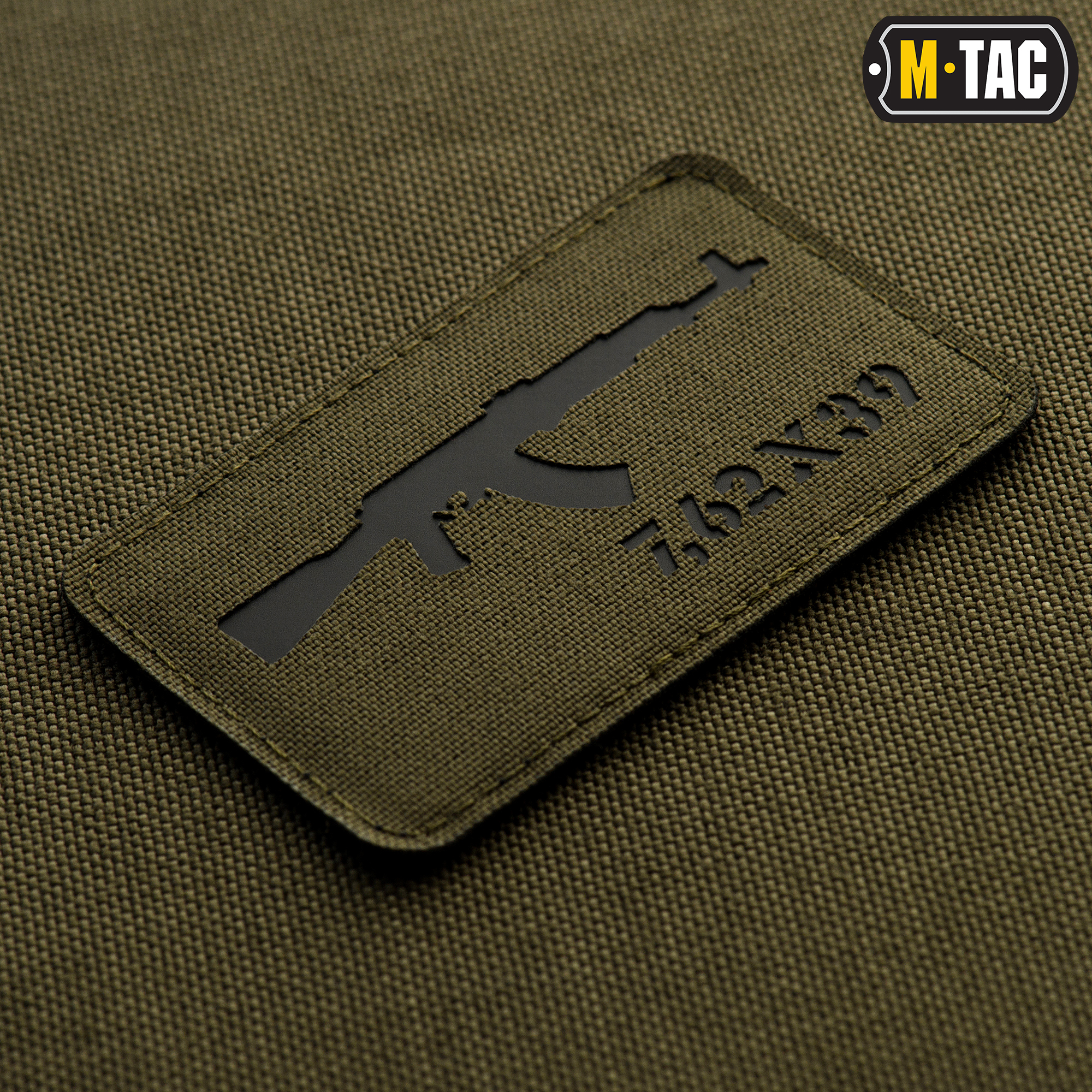 M-Tac нашивка AKM 7,62х39 Laser Cut Ranger Green/Black — 3