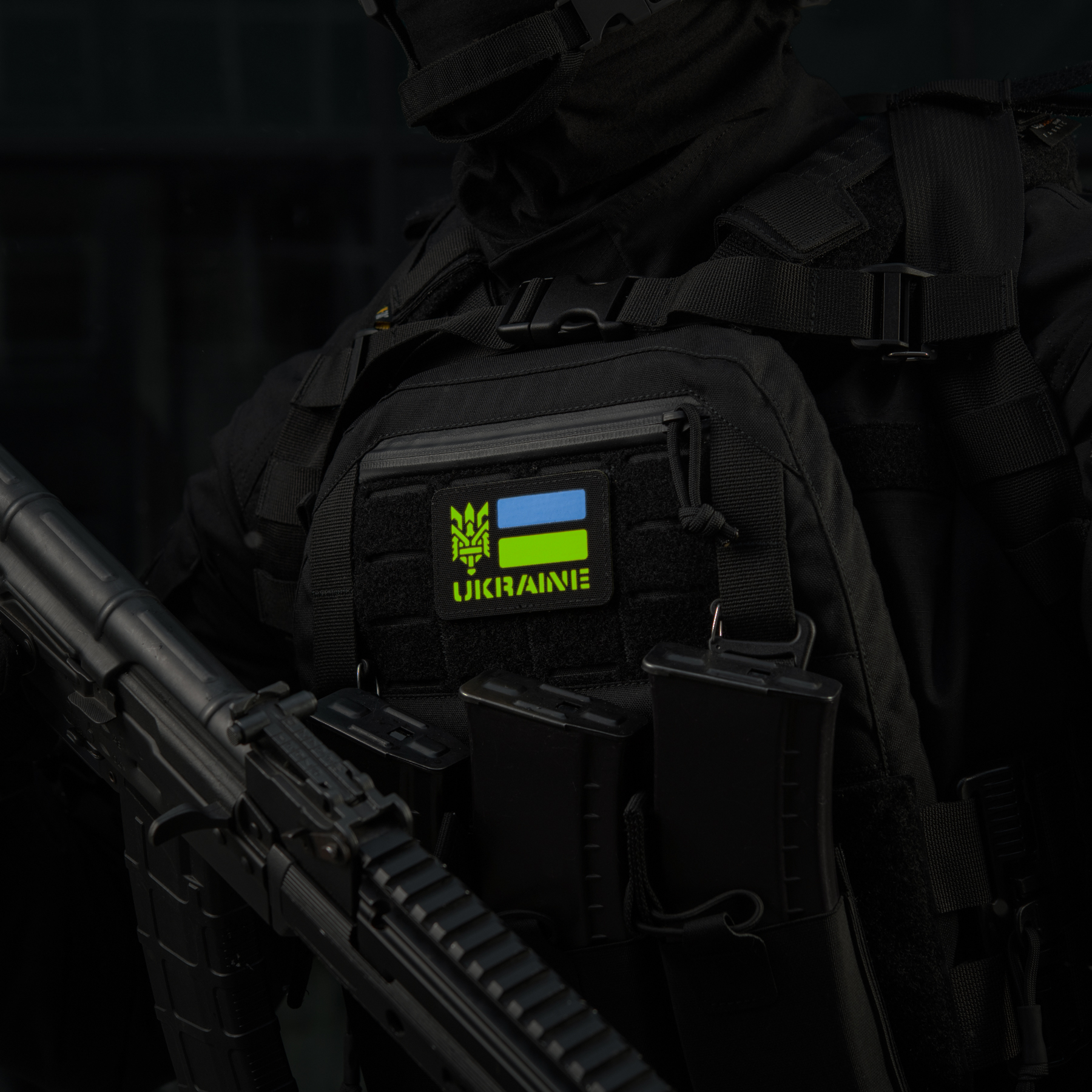 M-Tac нашивка Ukraine (с Тризубом) Laser Cut Black/Yellow/Blue/GID — 5