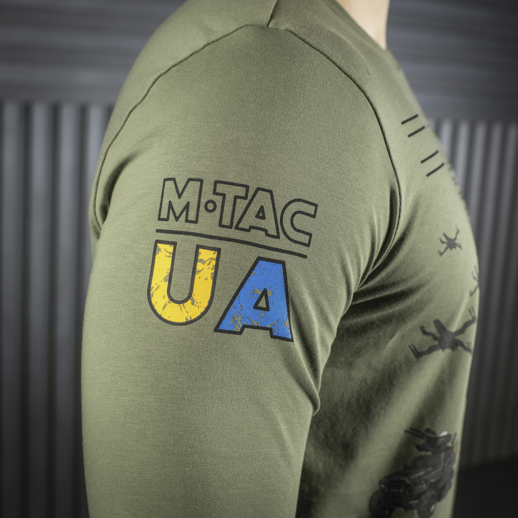 M-Tac футболка UA Side длинный рукав Light Olive — 17