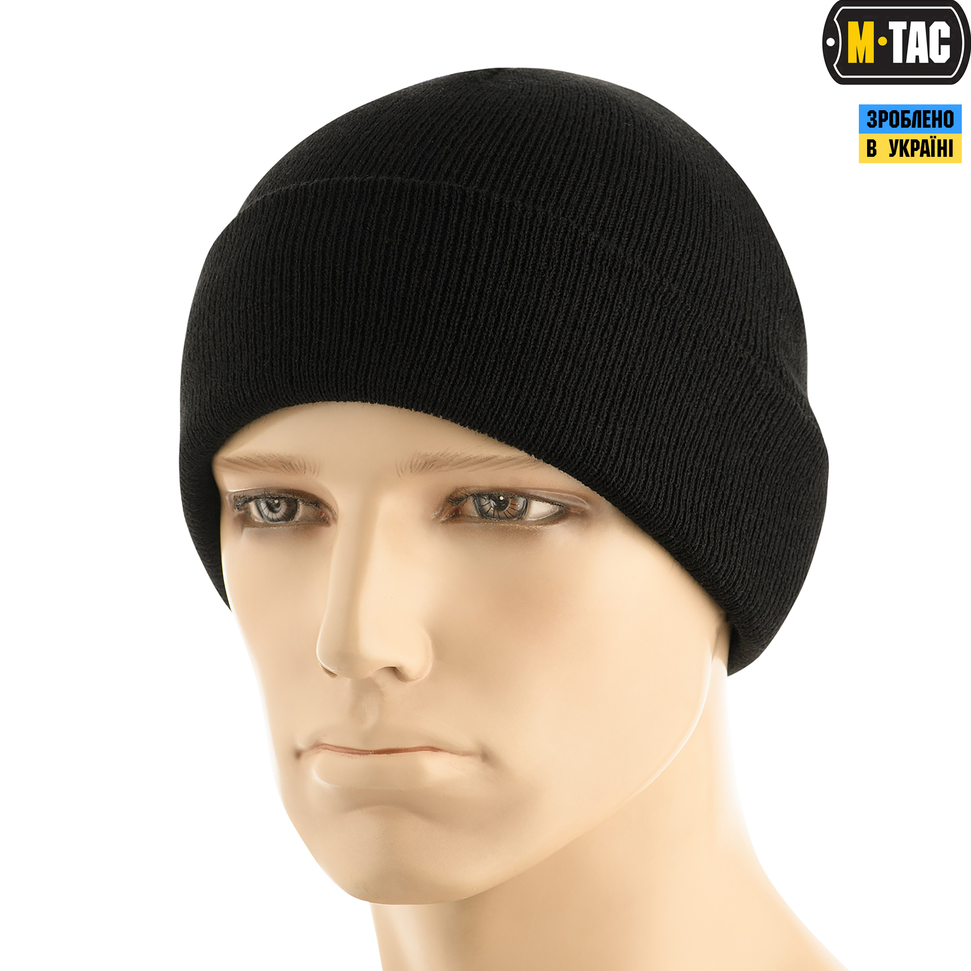 M-Tac шапка тонкая вязка 100% акрил Black — 2