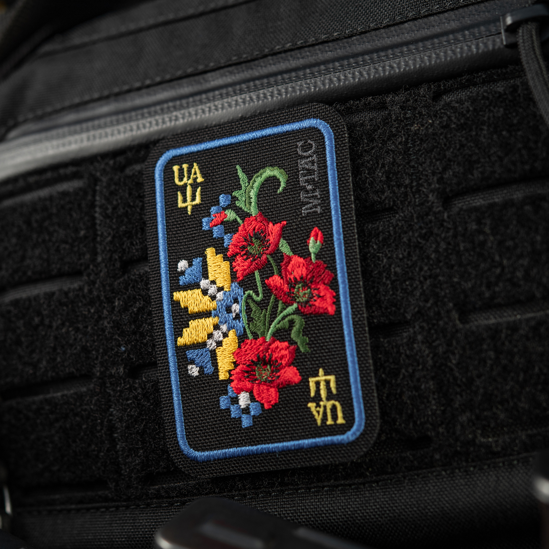 M-Tac нашивка Орнамент Мак (вышивка) Black/Yellow/Blue — 7
