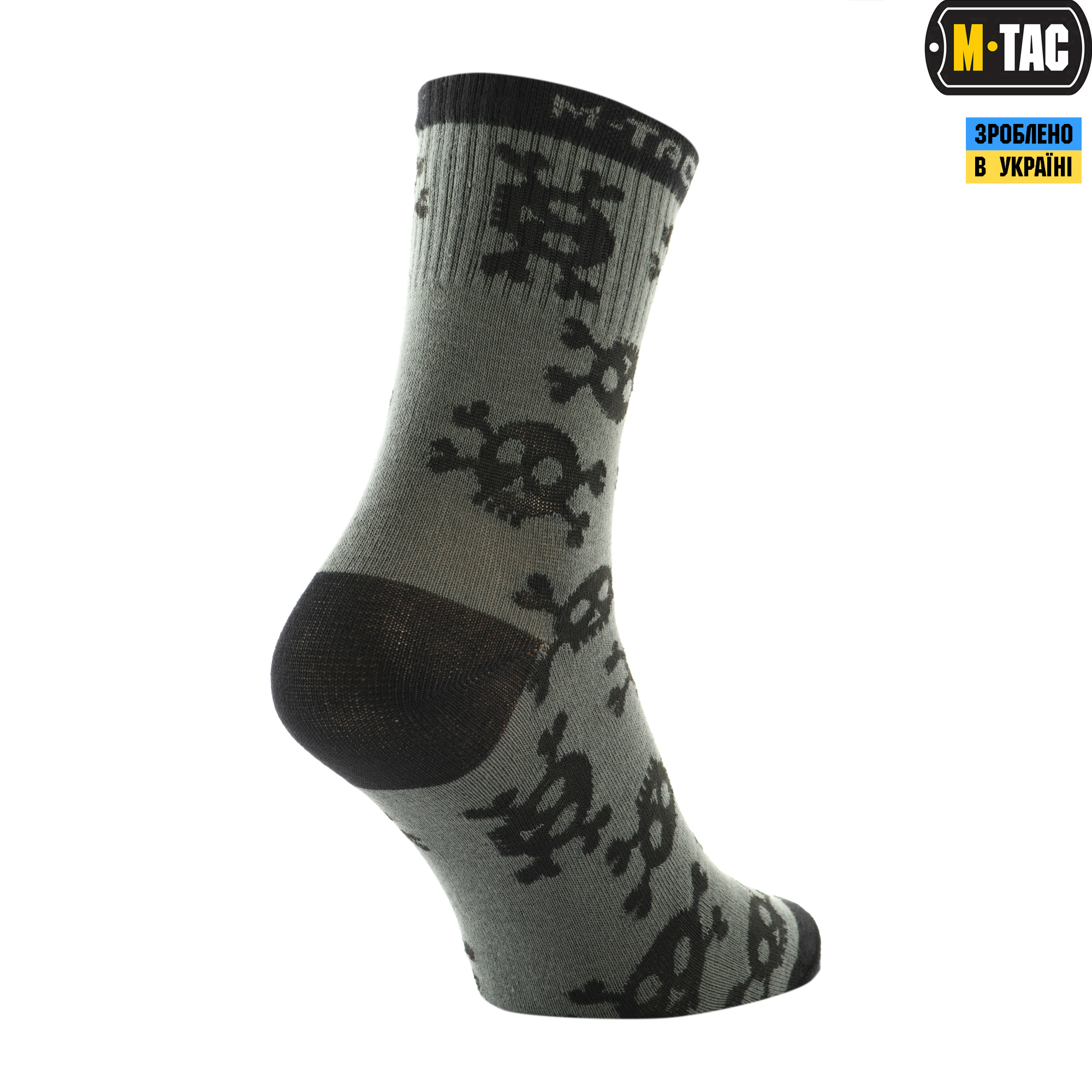 M-Tac носки легкие Mk.3 Pirate Skull Olive — 3