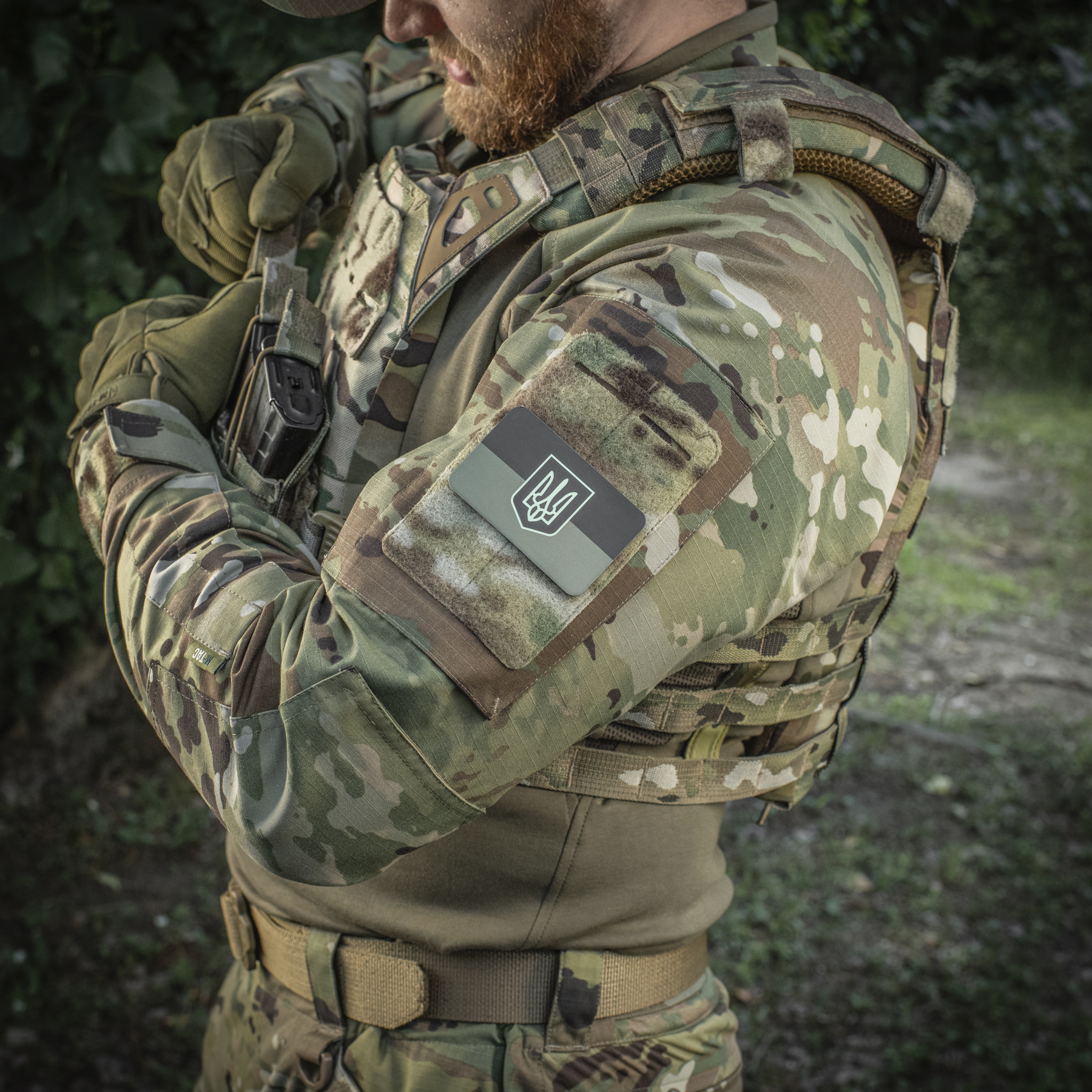 M-Tac нашивка флаг Украины с гербом (80х50 мм) Olive/GID — 7