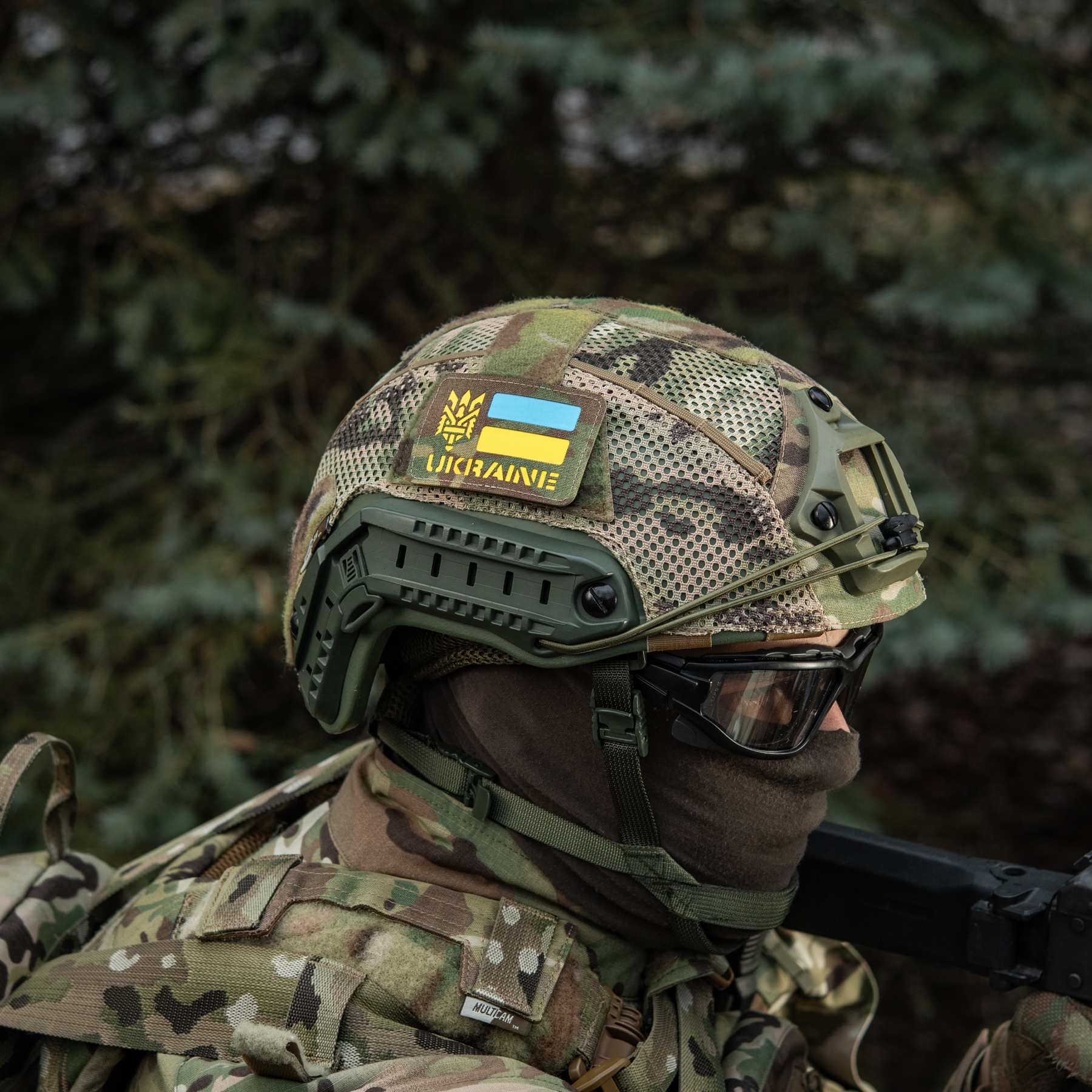 M-Tac нашивка Ukraine (с Тризубом) Laser Cut Multicam/Yellow/Blue/GID — 17