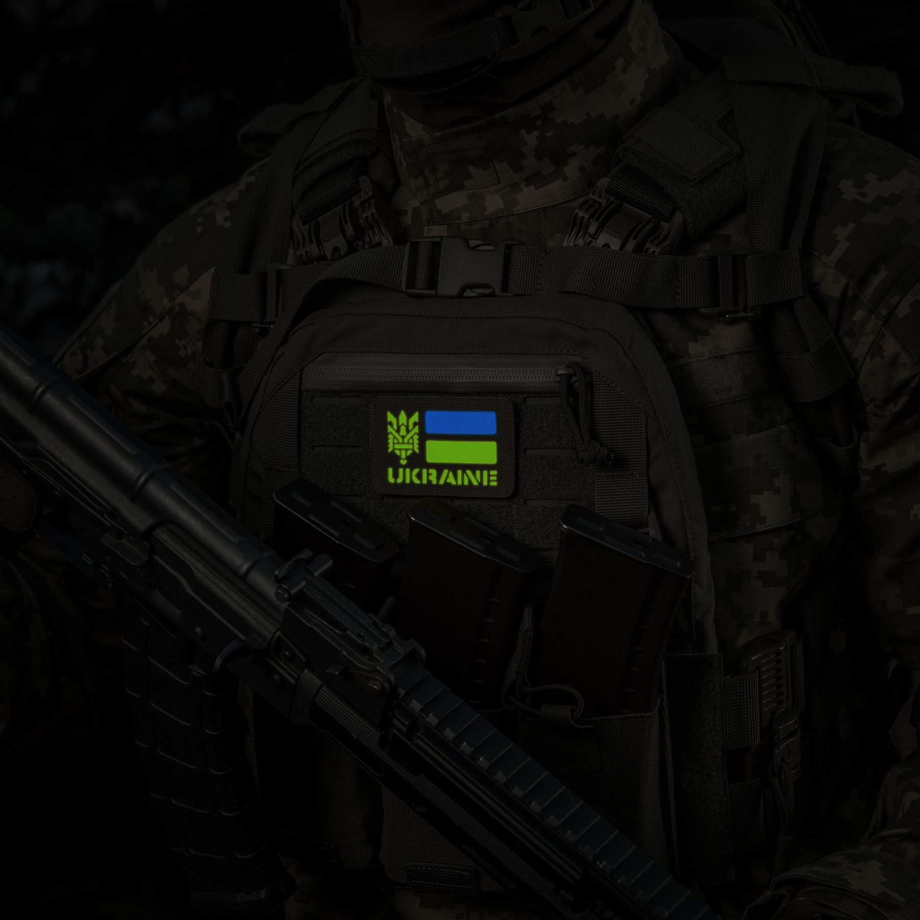 M-Tac нашивка Ukraine (с Тризубом) Laser Cut Ranger Green/Yellow/Blue/GID — 5