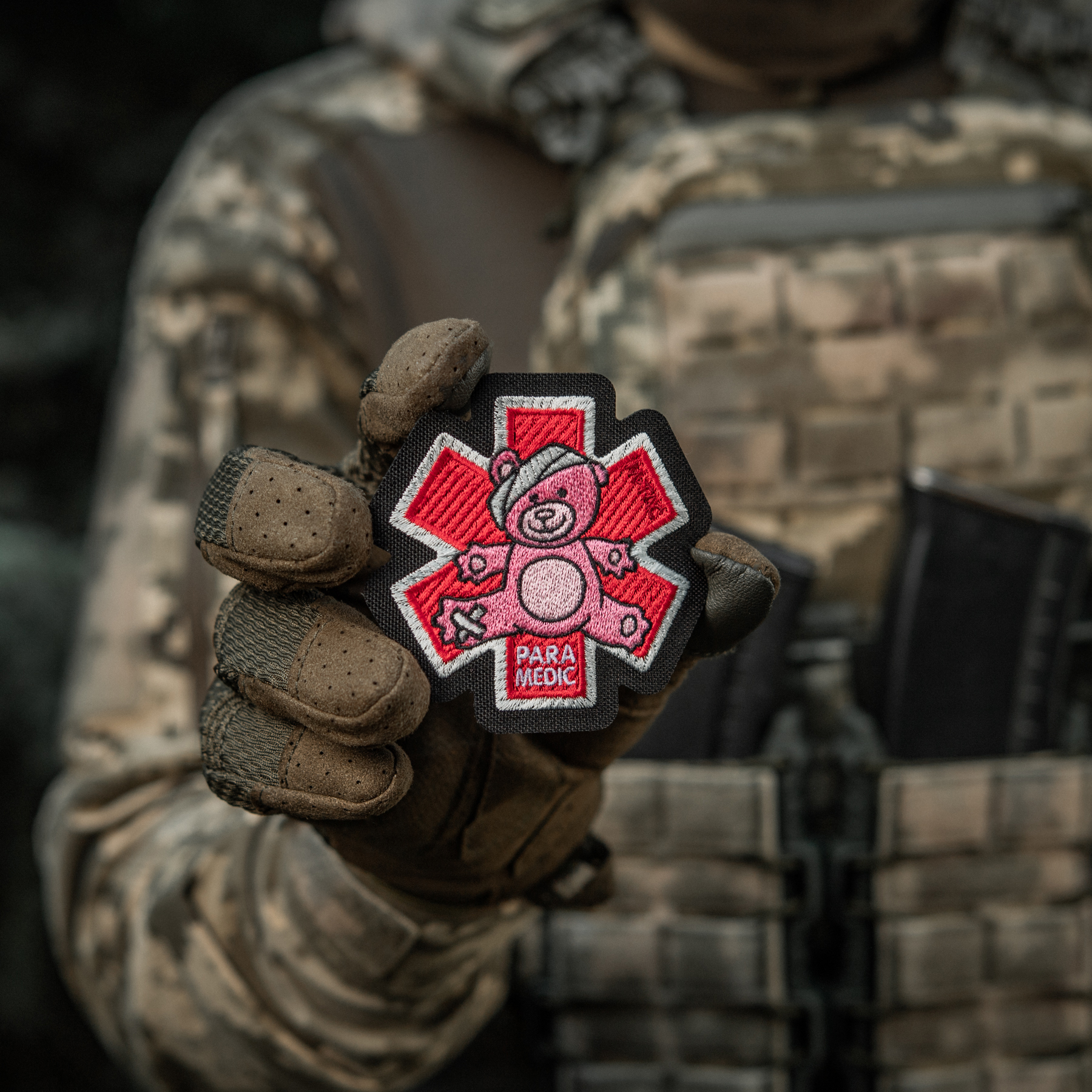 M-Tac нашивка Paramedic Ведмідь (вышивка) Pink/Black — 5