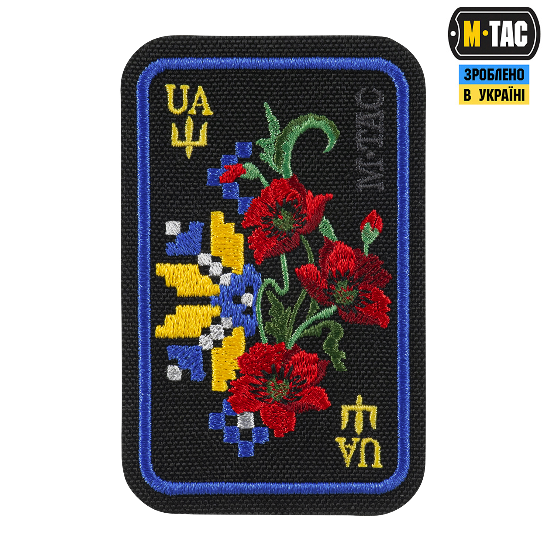 M-Tac нашивка Орнамент Мак (вышивка) Black/Yellow/Blue — 2