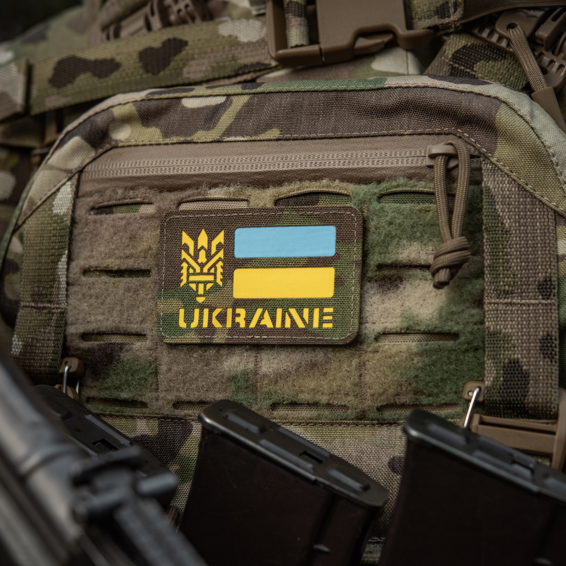 M-Tac нашивка Ukraine (с Тризубом) Laser Cut Multicam/Yellow/Blue/GID — 6
