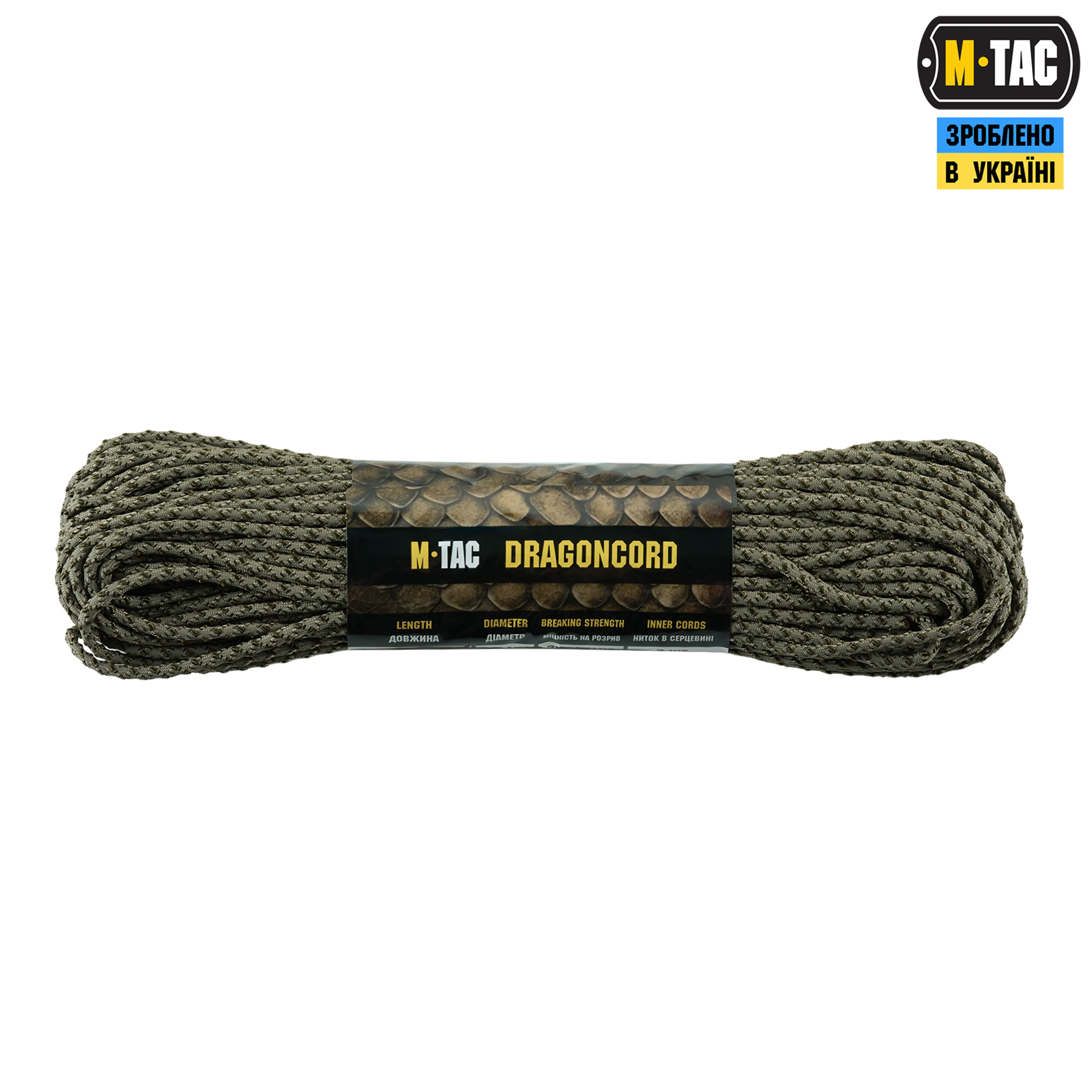 M-Tac паракорд Dragon Cord 30m Tan/Od Green — 2