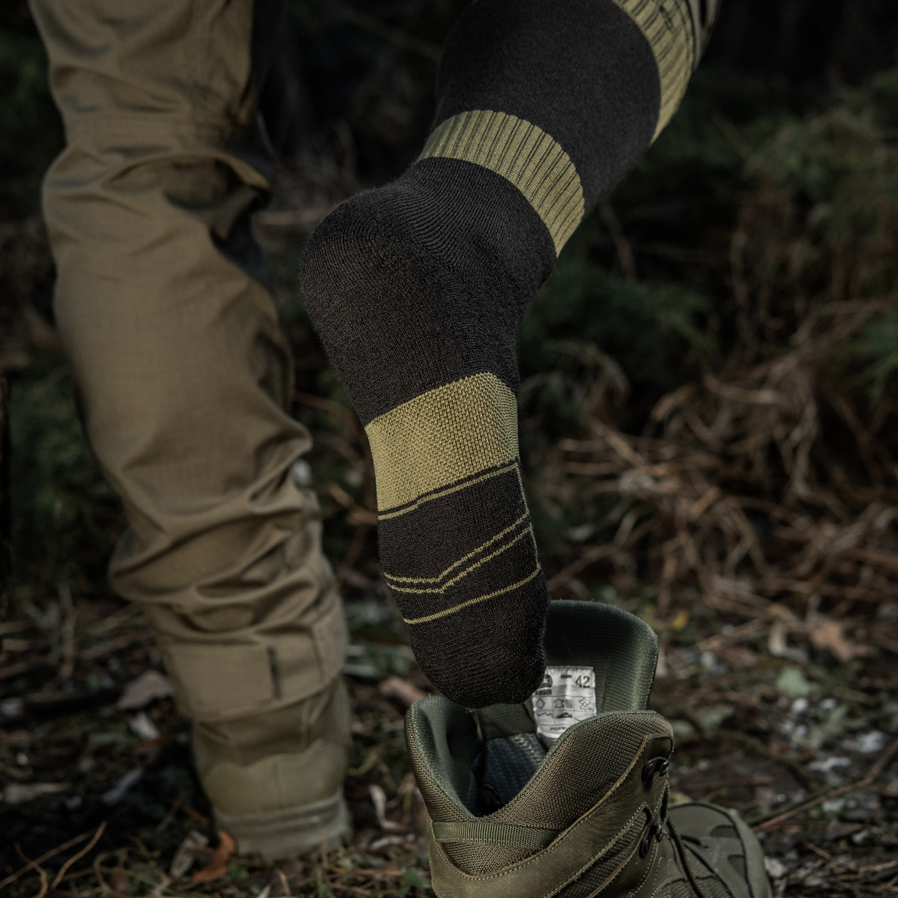 M-Tac шкарпетки зимові Ranger Wool Black/Olive — 14