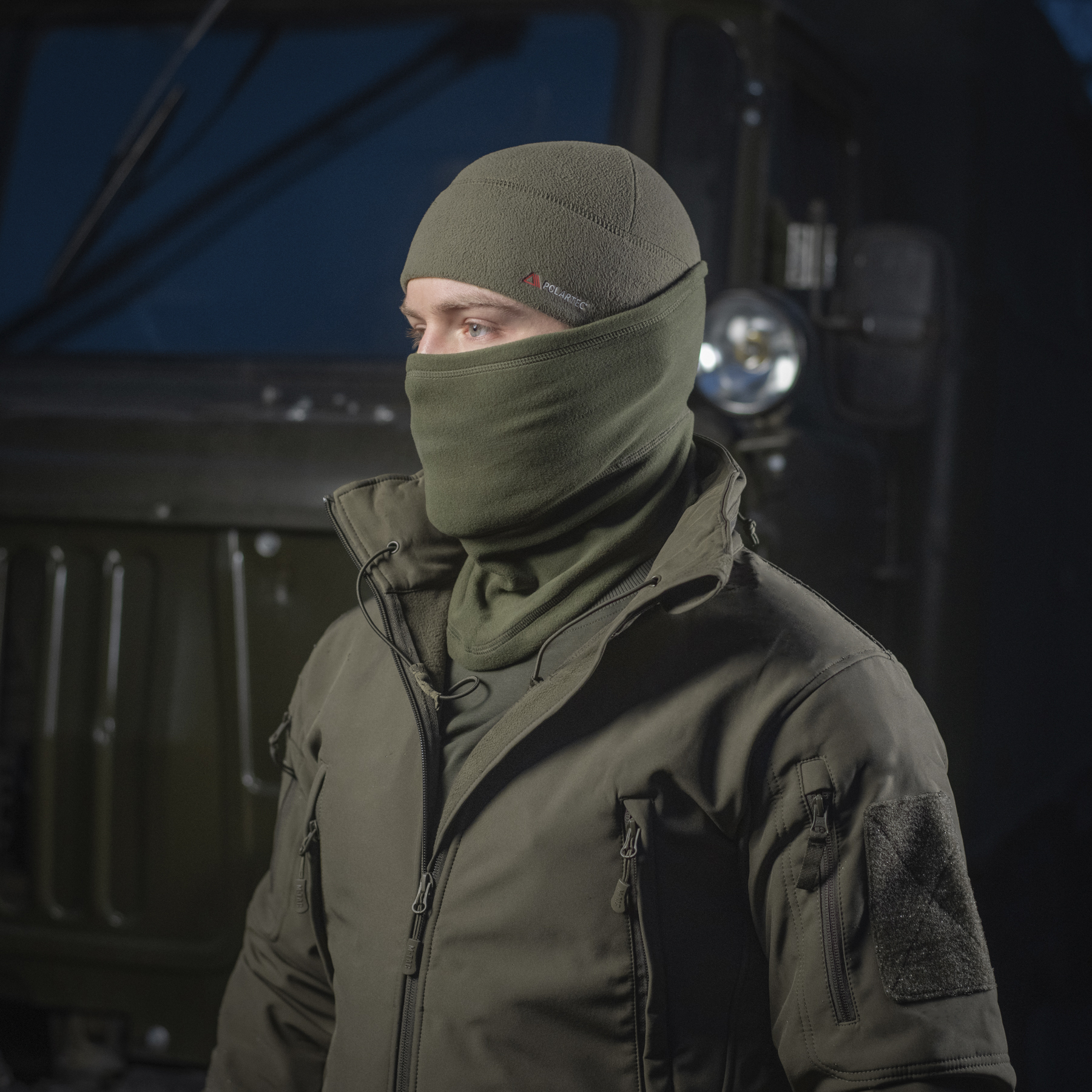 M-Tac шарф-труба анатомический Polartec Army Olive — 9
