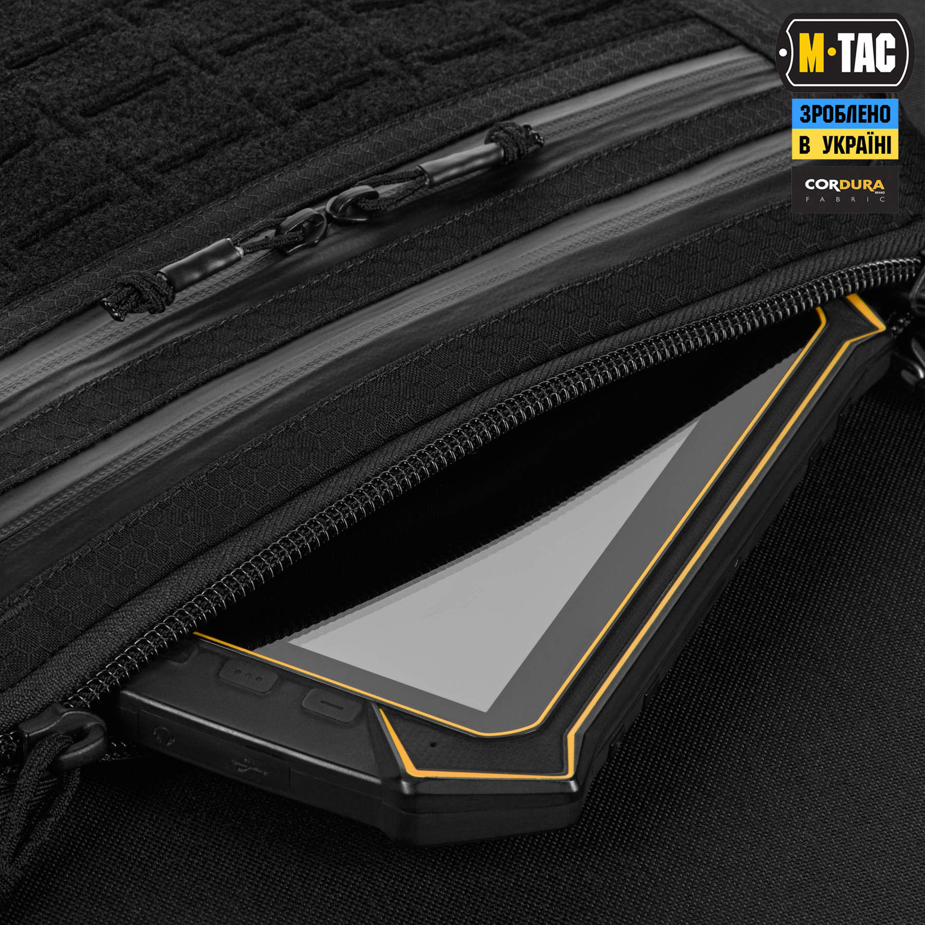 M-Tac сумка Admin Bag Large Elite с липучкой Hex Black — 7