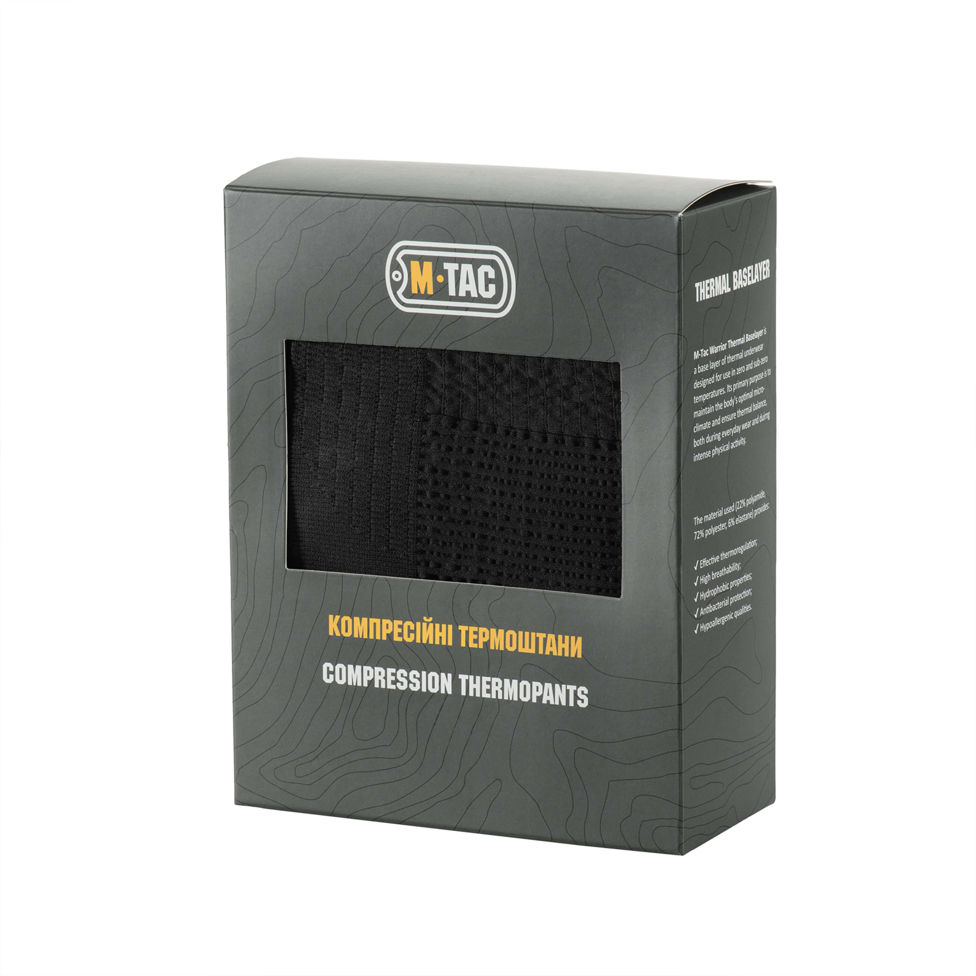 M-Tac термобрюки компрессионные Black/Dark Grey — 15