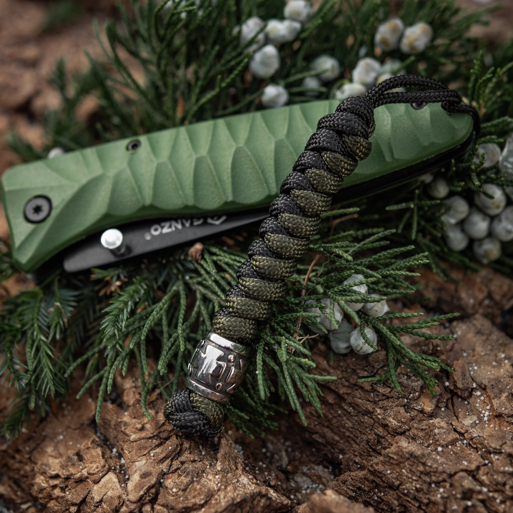 M-Tac темляк Viper Козацкий Крест V.2 Steel Black&Olive — 10