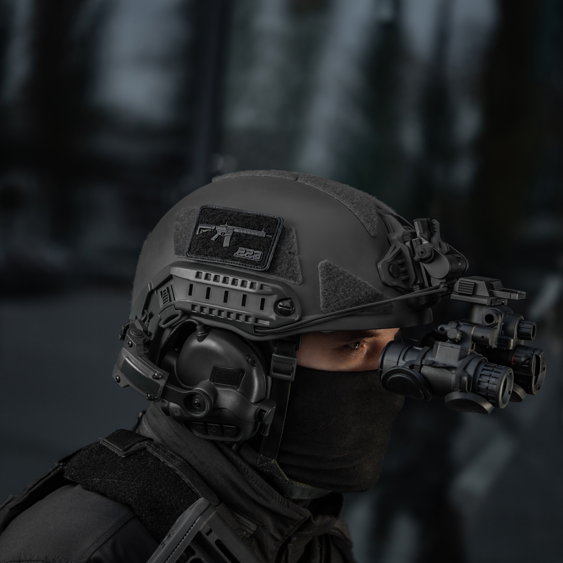 M-Tac нашивка AR-15 Velcro/PVC Black — 10