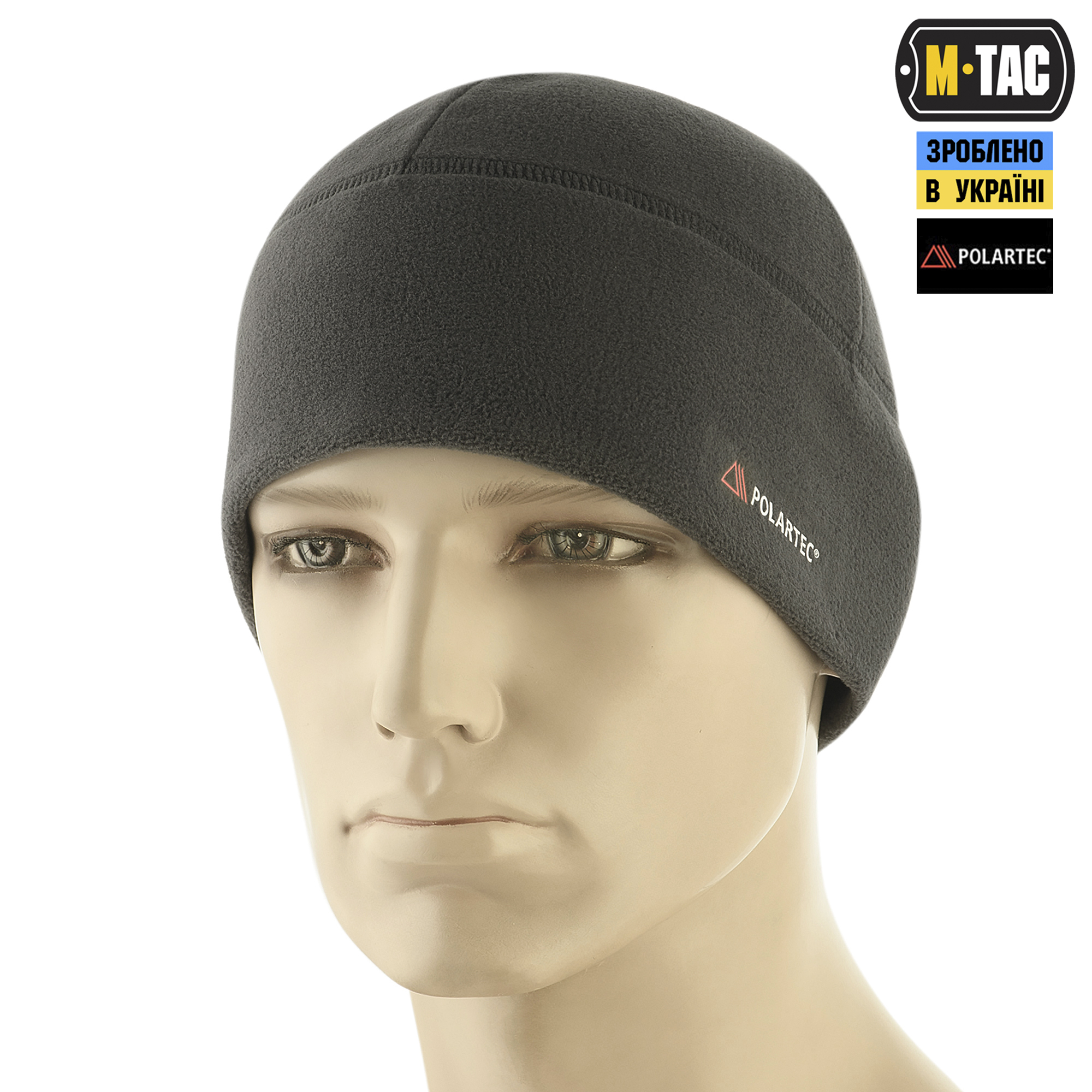 M-Tac шапка Watch Cap флис Light Polartec Dark Grey — 2