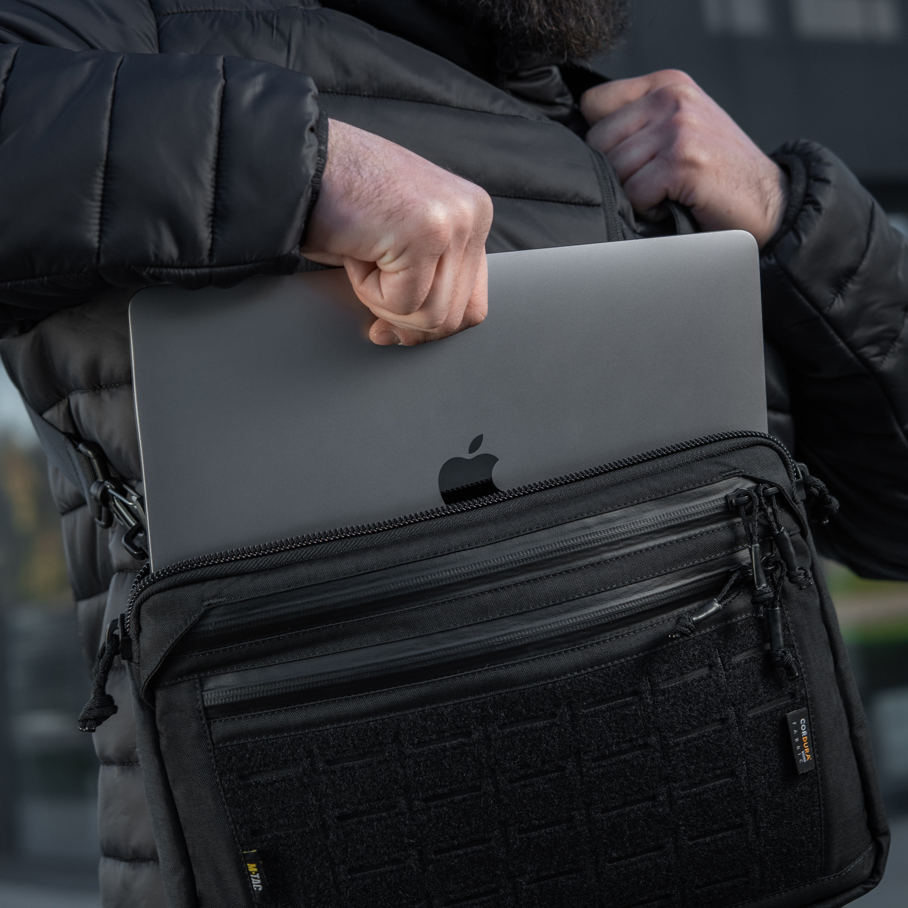 M-Tac сумка Admin Bag Large Elite с липучкой Black — 35