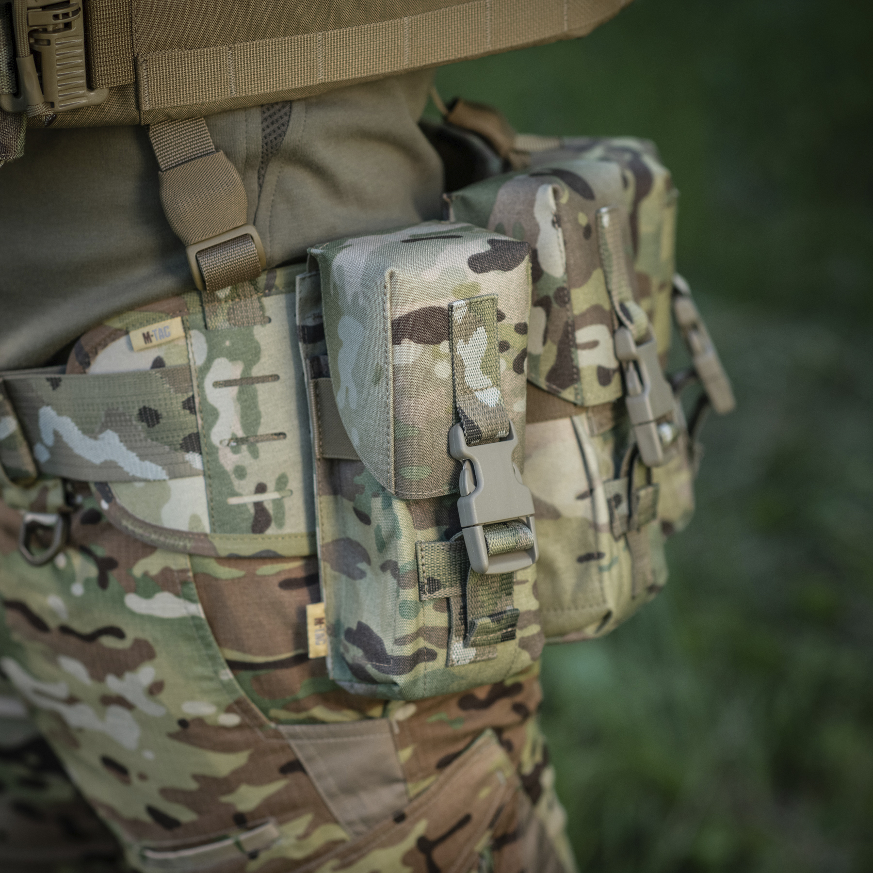 M-Tac подсумок на два магазина закрытый Fastex Multicam — 10