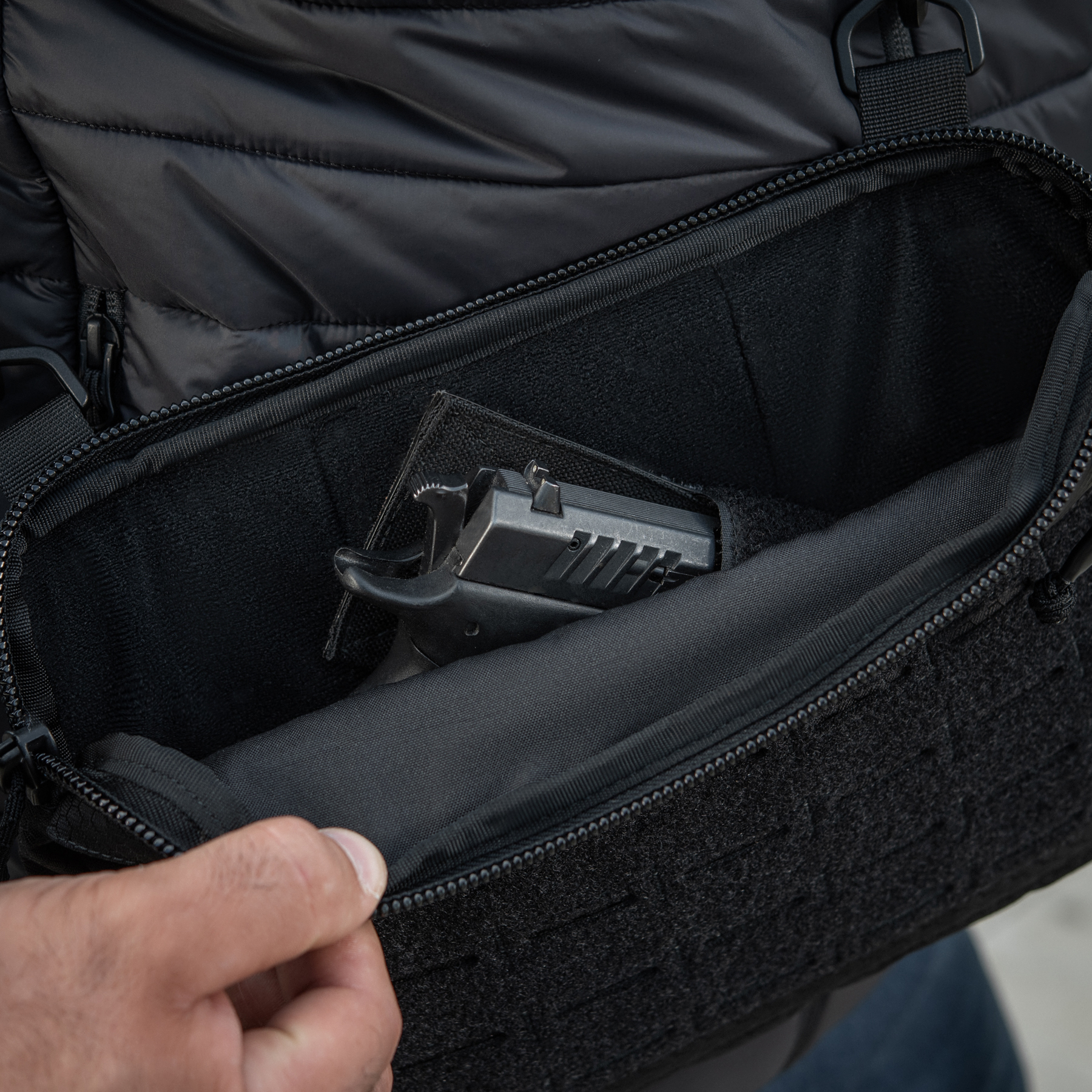 M-Tac сумка Admin Bag Medium Elite с липучкой Hex Black — 28