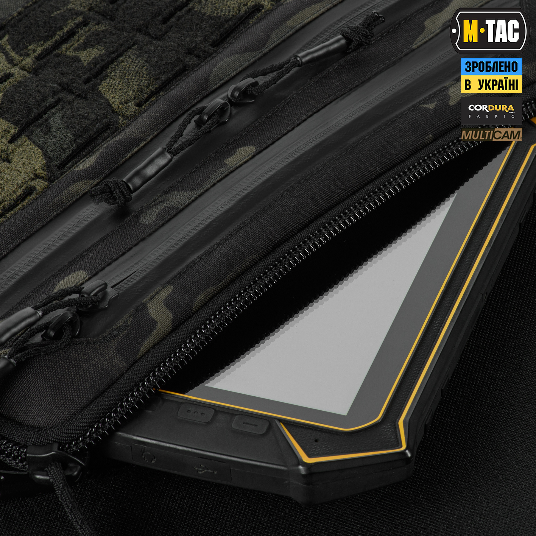 M-Tac сумка Admin Bag Medium Elite с липучкой Multicam Black/Black — 7