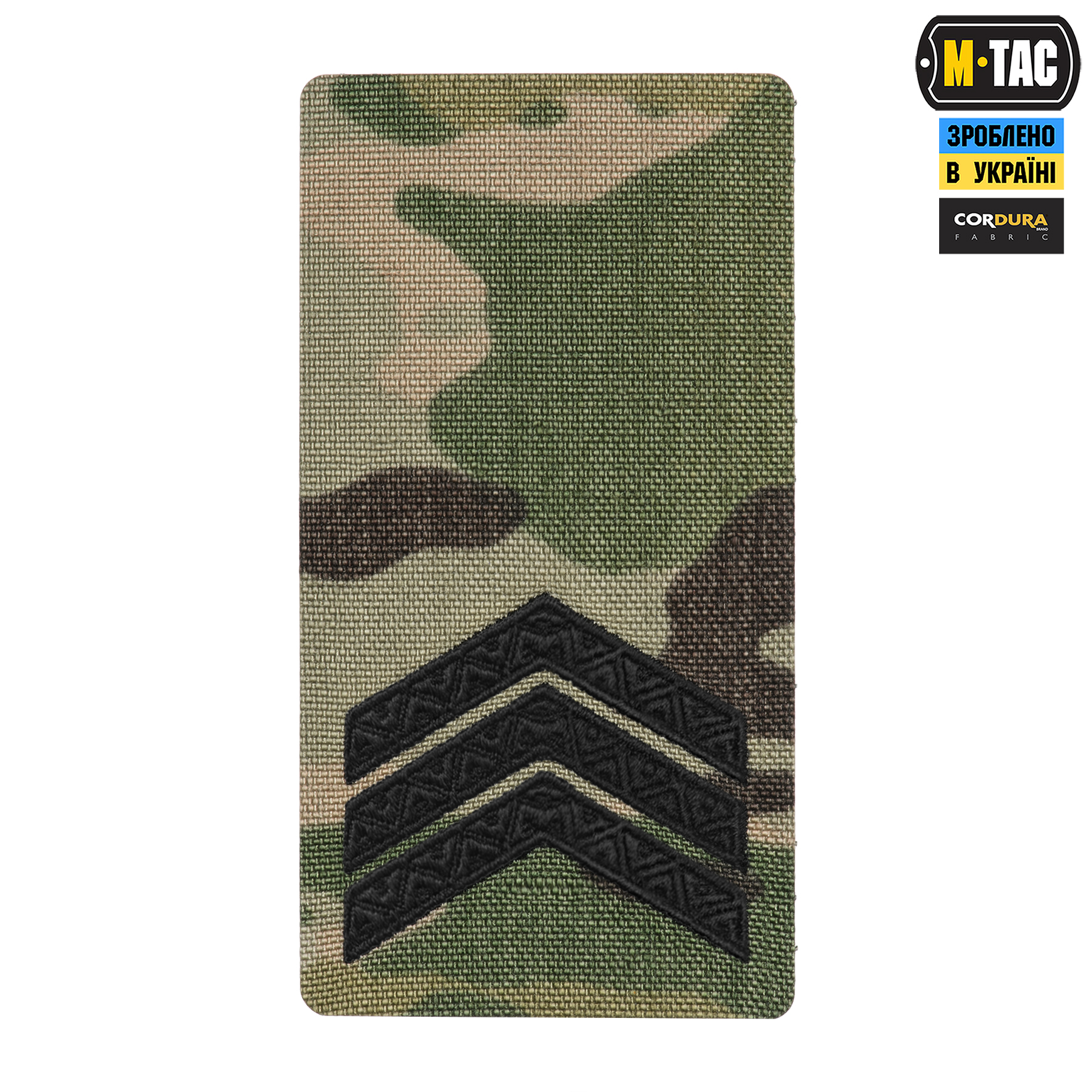 M-Tac погон на липучке Сержант (вишивка) Multicam — 2