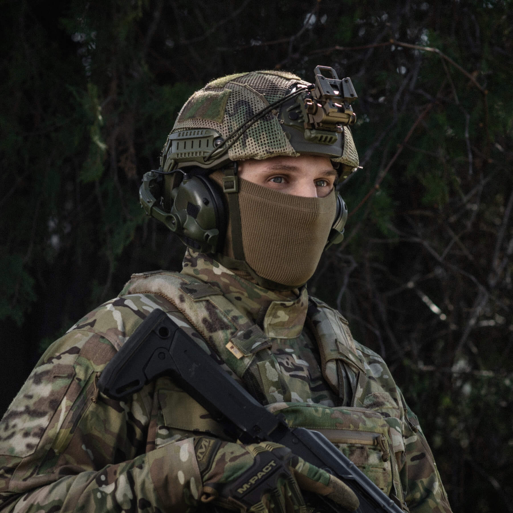 M-Tac шарф-труба микрофлис рип-стоп Tan — 7