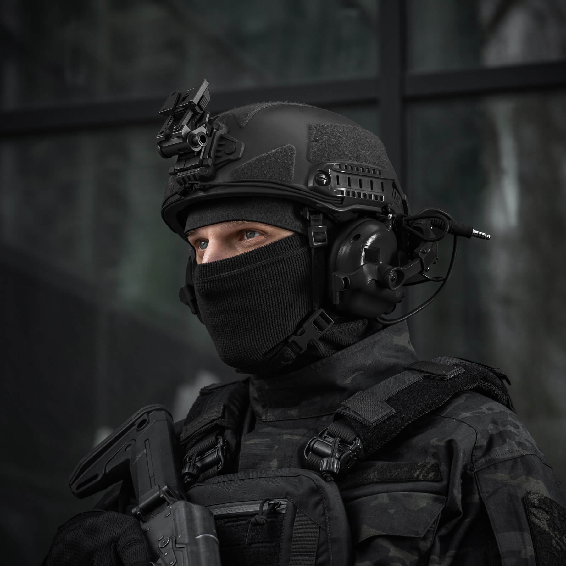 M-Tac шапка-подшлемник микрофлис рип-стоп Black — 15