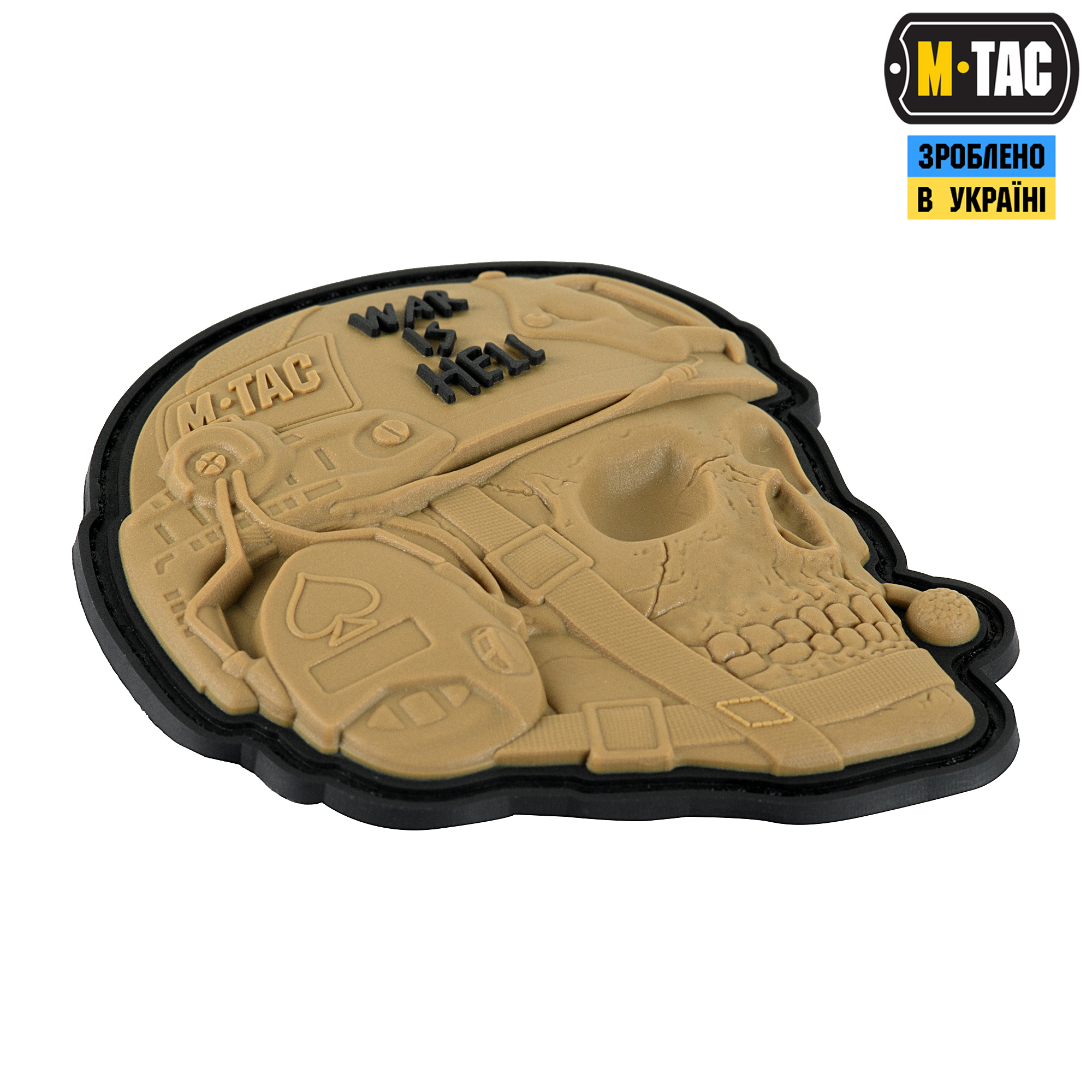 M-Tac нашивка War is Hell 3D PVC Coyote — 3