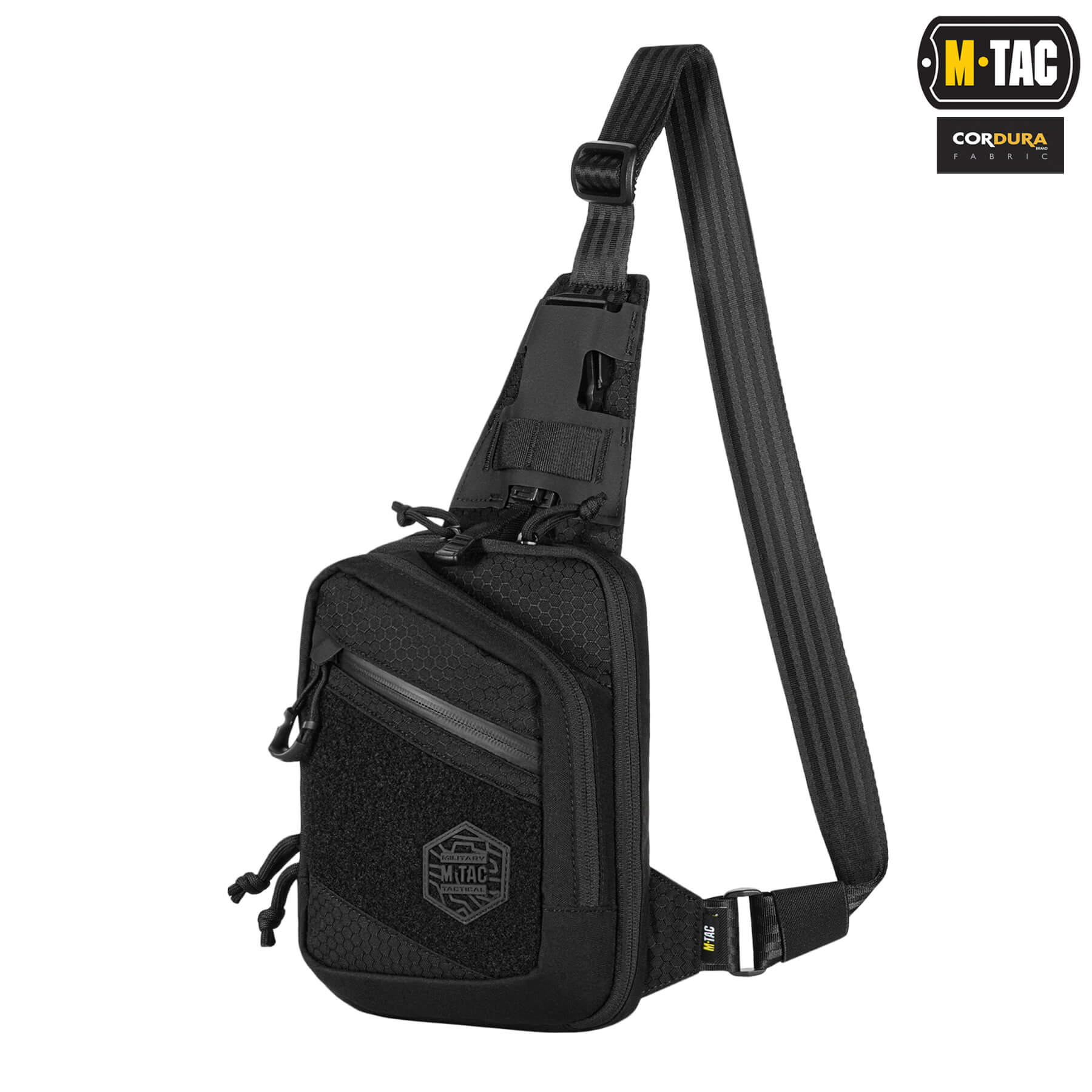 M-Tac сумка Sling Pistol Bag Hex с липучкой Black — 2