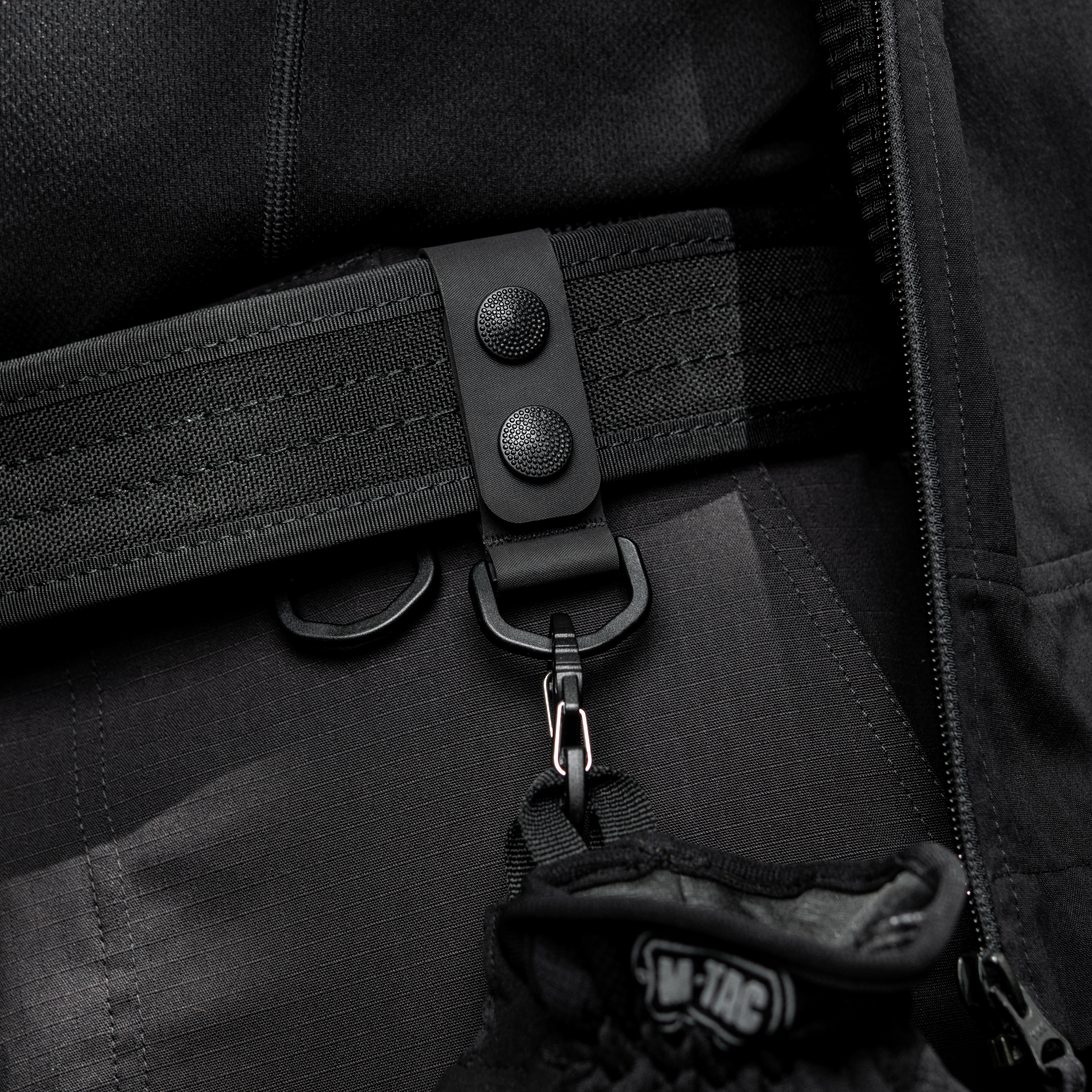 M-Tac крепления c D-кольцом на тактический ремень (2 шт) Black — 9
