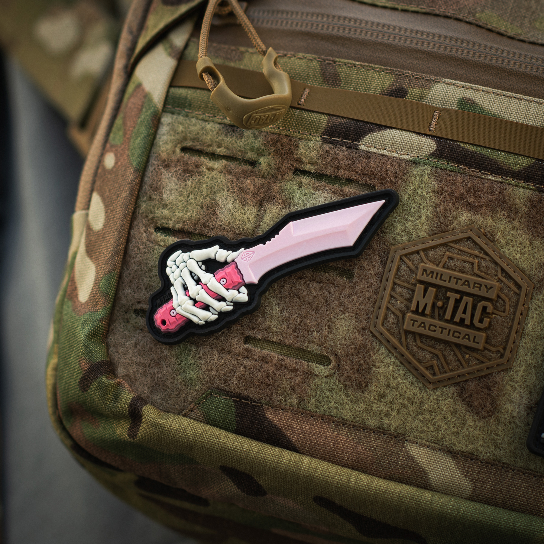M-Tac нашивка Skeleton Knife PVC Pink — 5