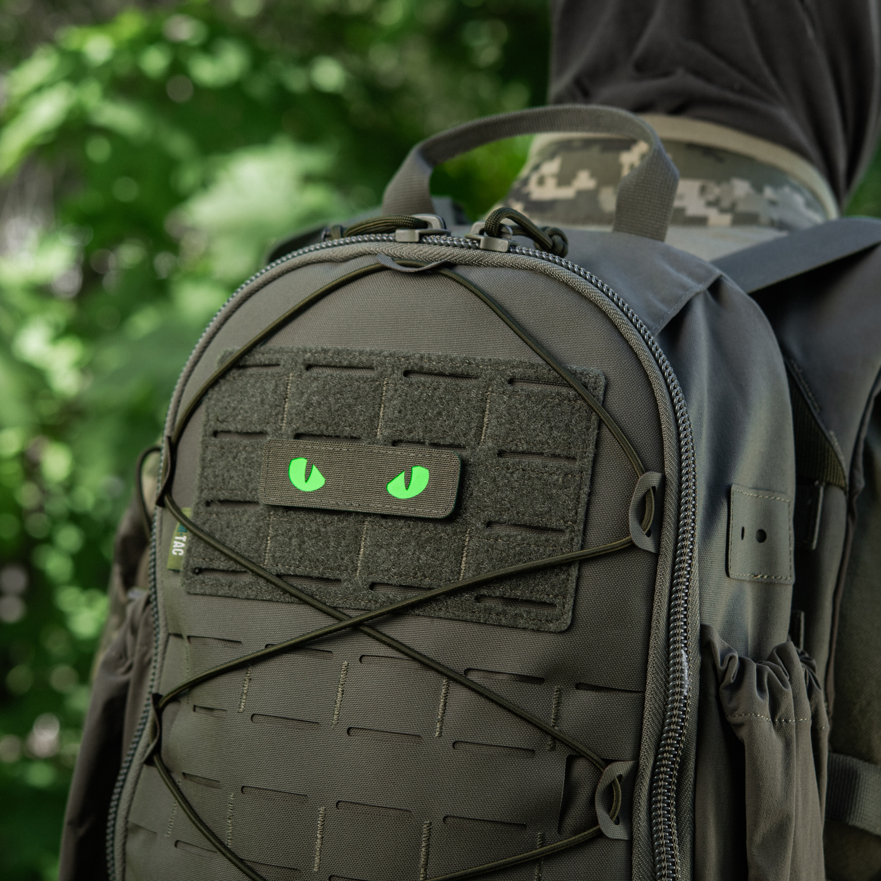 M-Tac нашивка Cat Eyes Laser Cut Ranger Green/Green/GID — 14