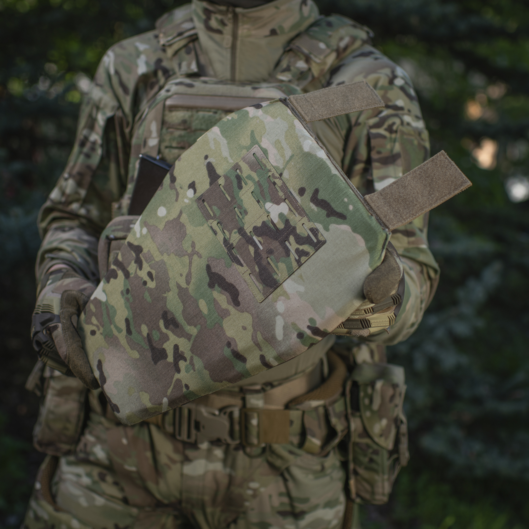 M-Tac фартук противоосколочный с баллистическим пакетом 2 класс (FMS) Laser Cut XL Multicam — 20
