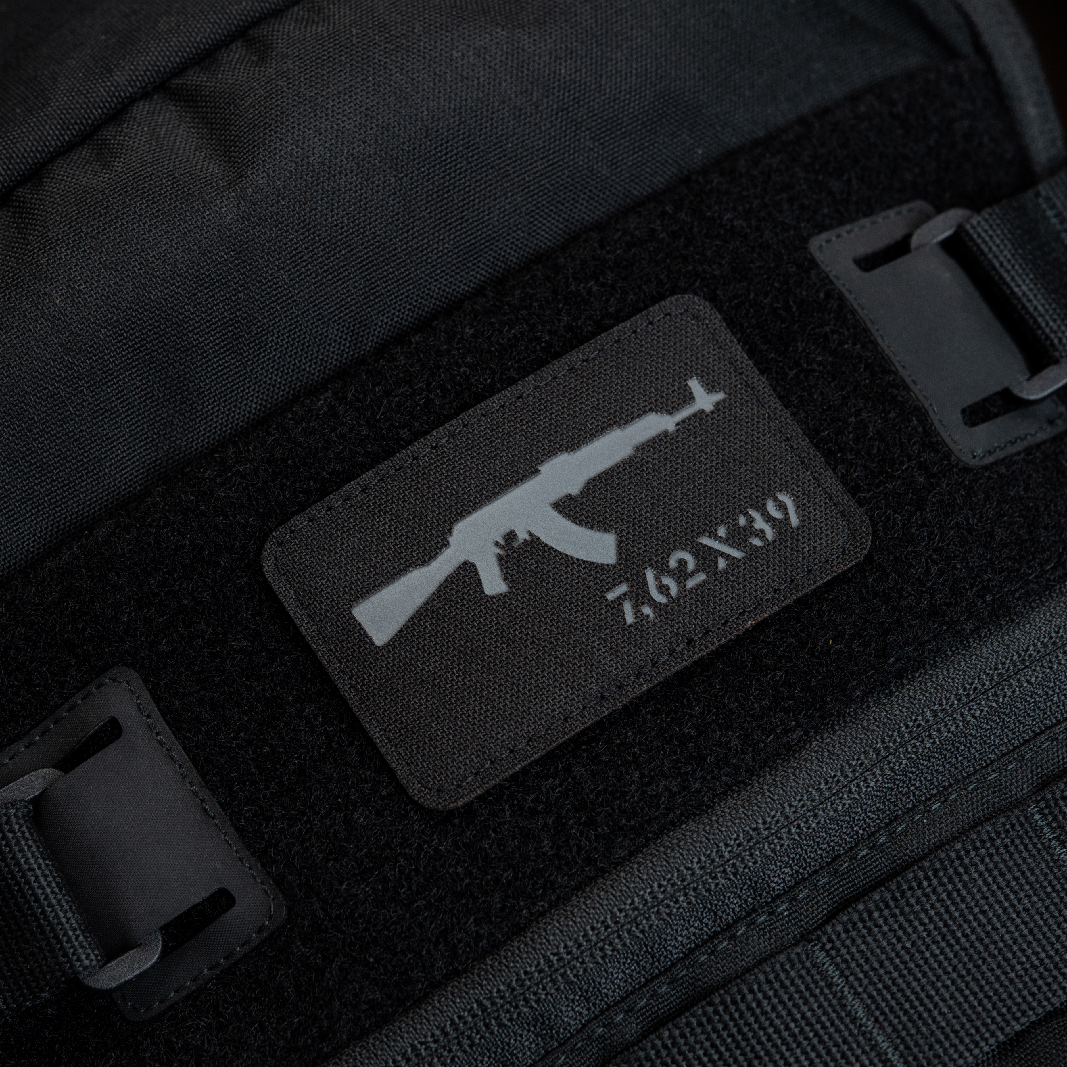 M-Tac нашивка AKM 7,62х39 Laser Cut Black/Grey — 7