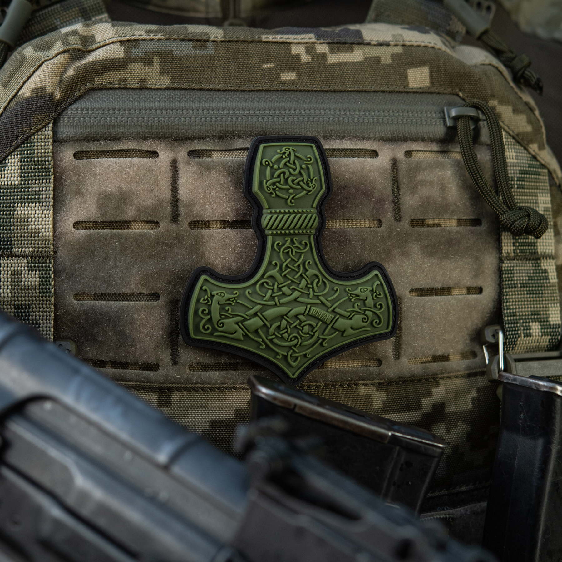 M-Tac нашивка Mjölnir Large PVC Olive — 8