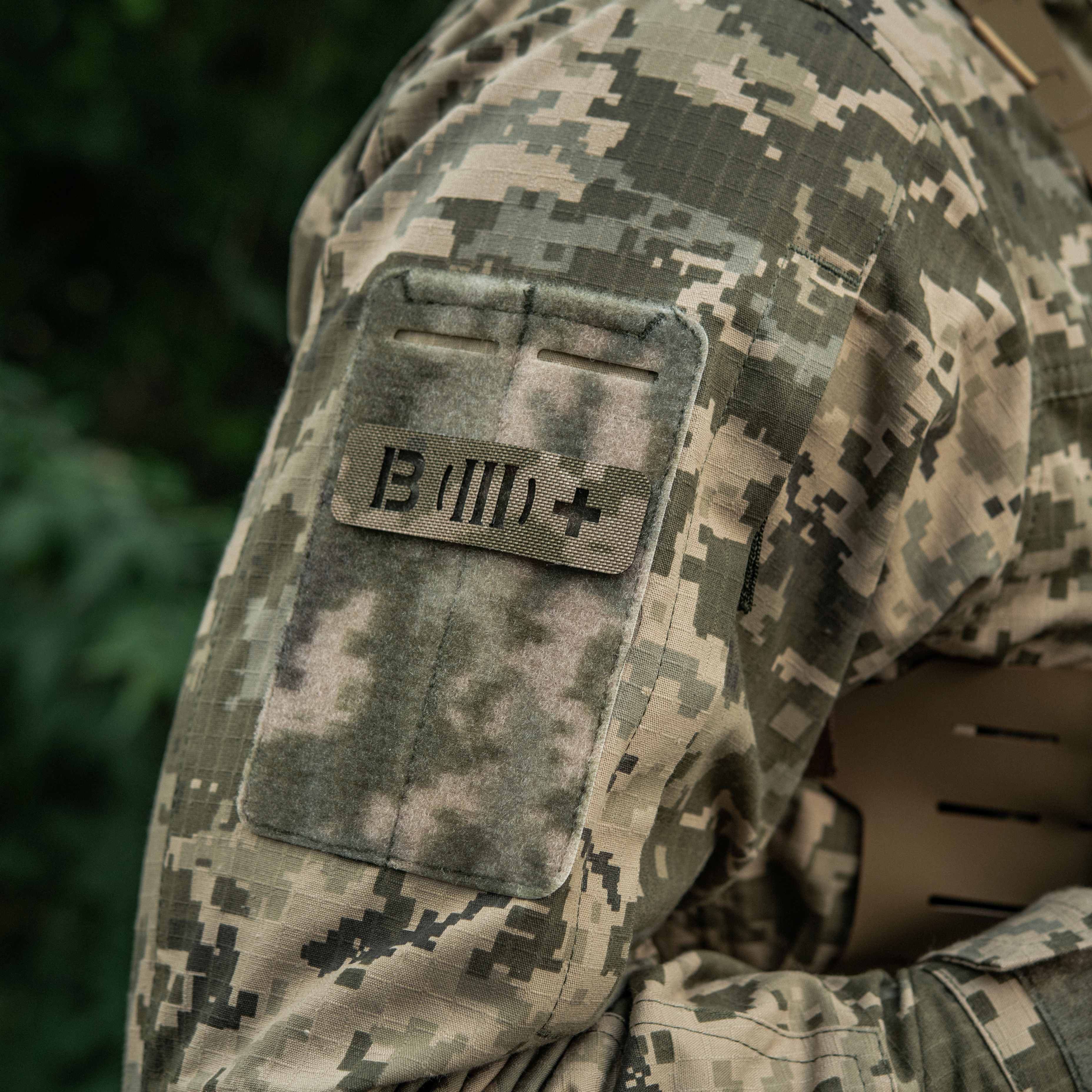 M-Tac нашивка группа крови B (III) + сквозная Laser Cut 25х80 MM14 — 8