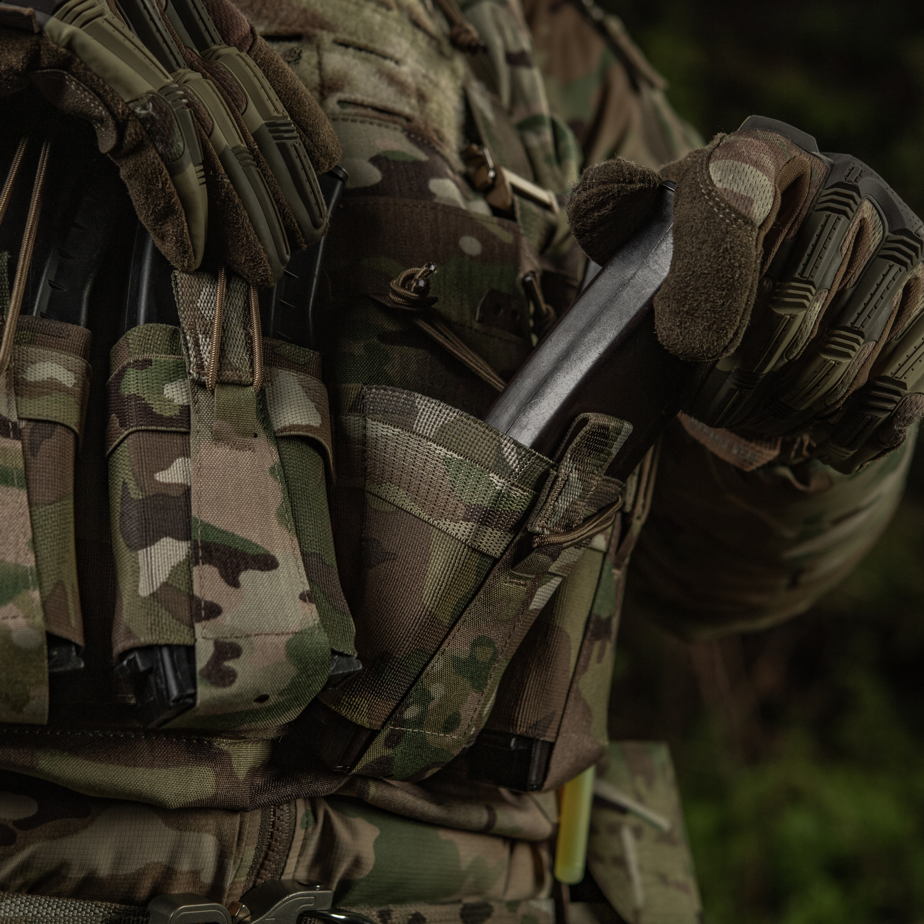M-Tac передняя панель для чехла бронежилета Sturm на 4 магазина Multicam — 18
